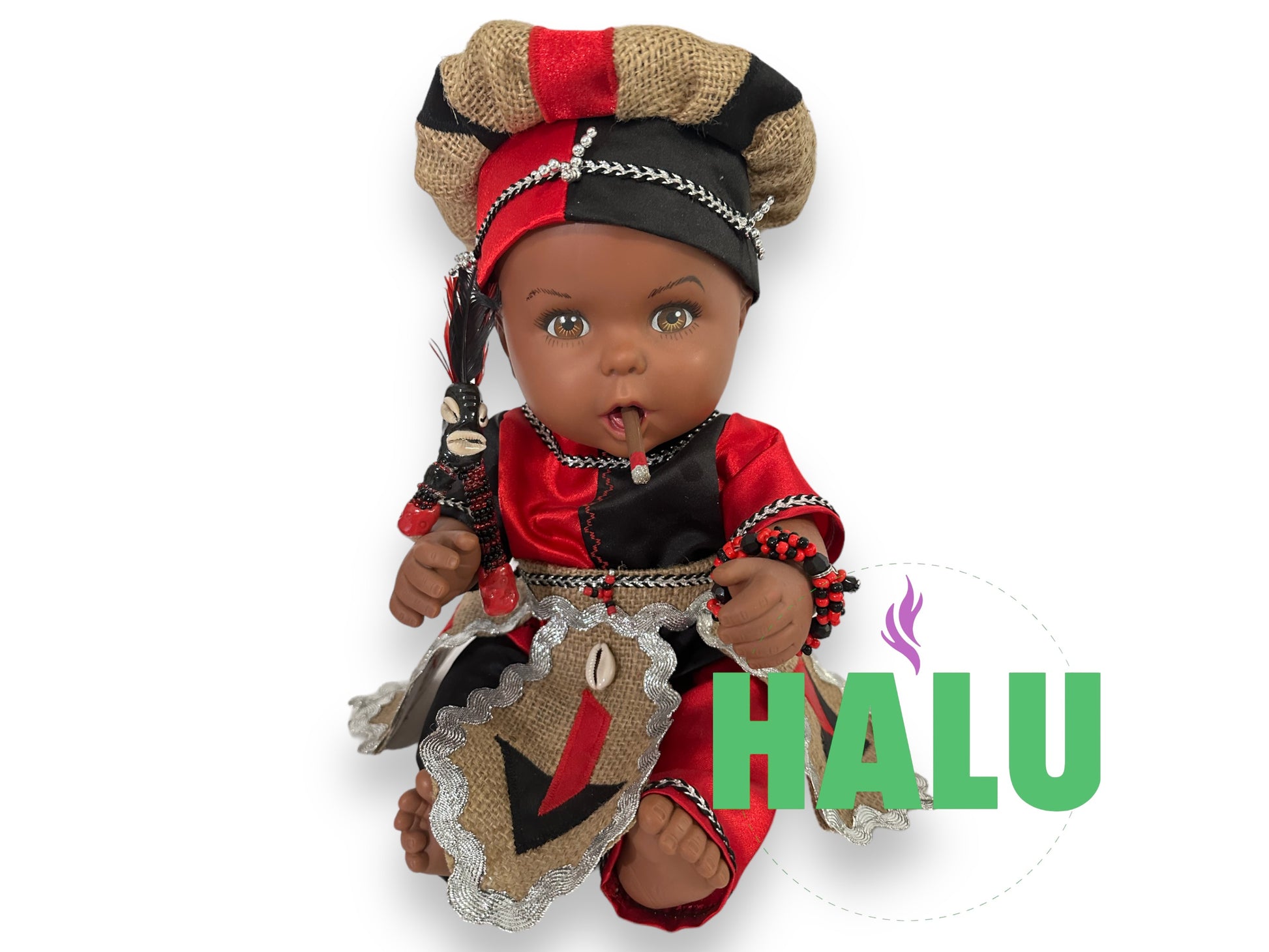 Muñeco Religion Elegua con Saco/ Elegua Eshu Religious Doll /Santeria IFA