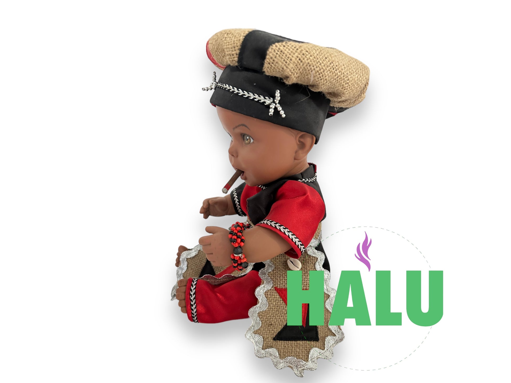 Muñeco Religion Elegua con Saco/ Elegua Eshu Religious Doll /Santeria IFA