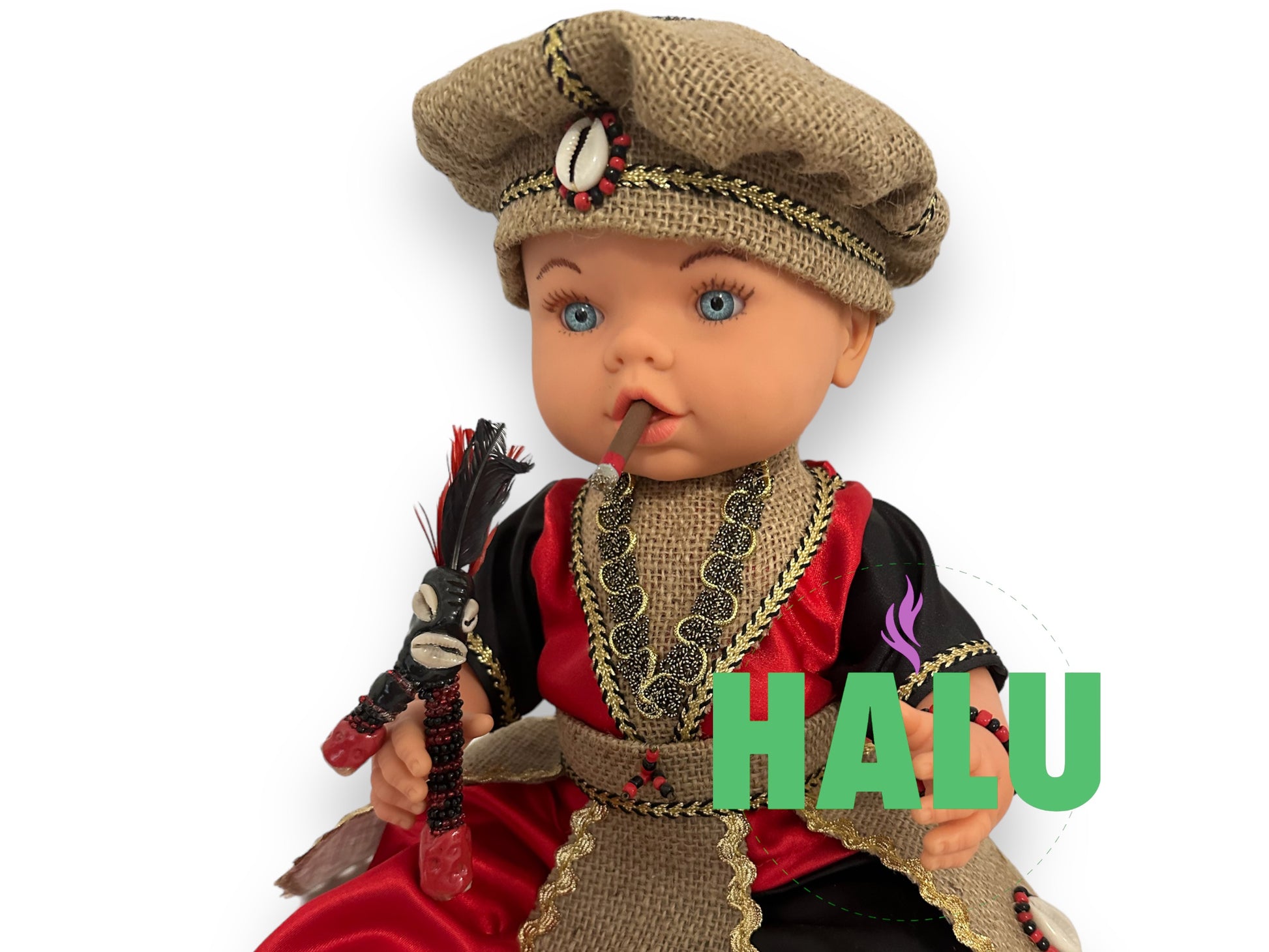 Muñeco Religion Elegua con Saco/ Elegua Eshu Religious Doll /Santeria IFA