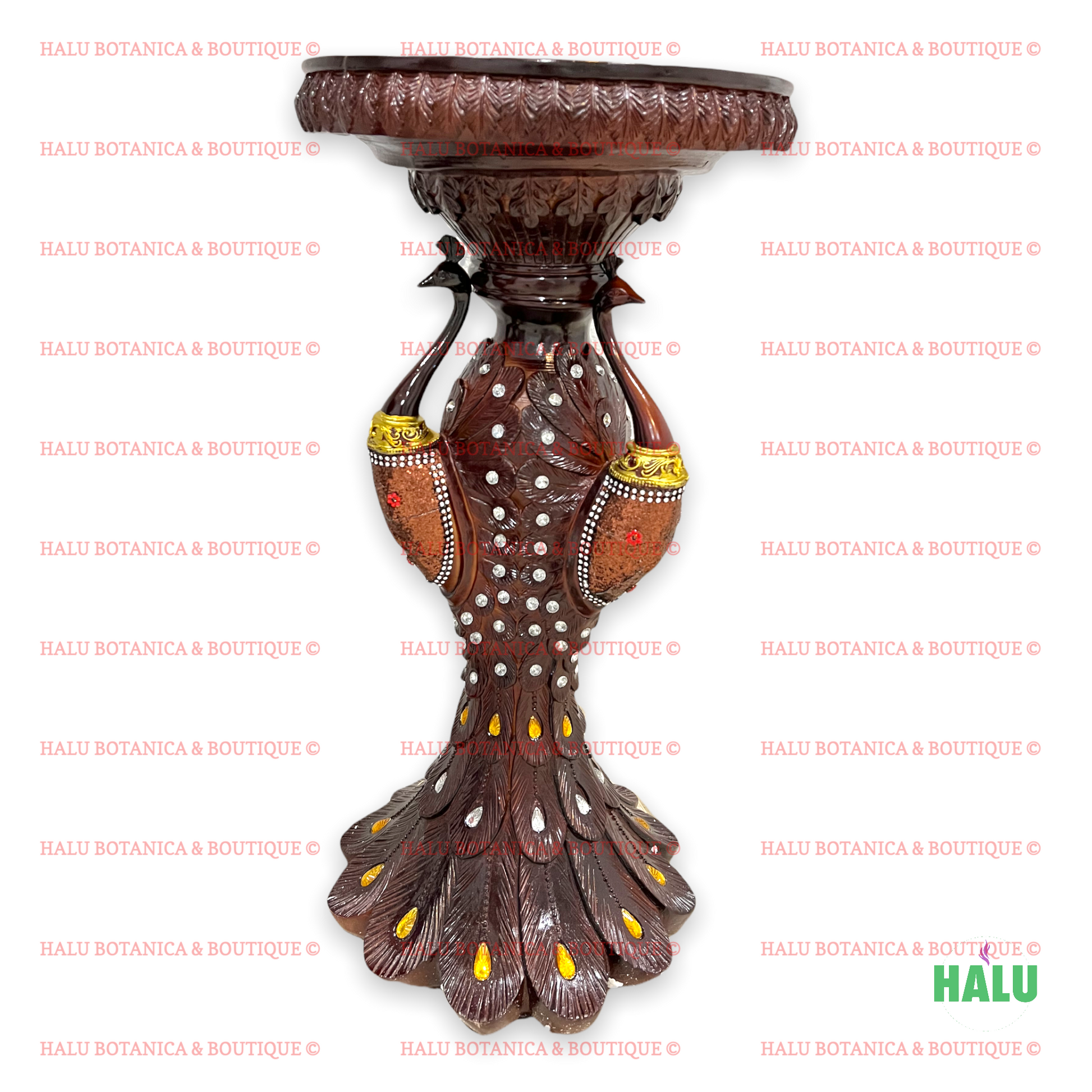 Pedestal Pavo Real Santos Orishas / Santeria Pedestal