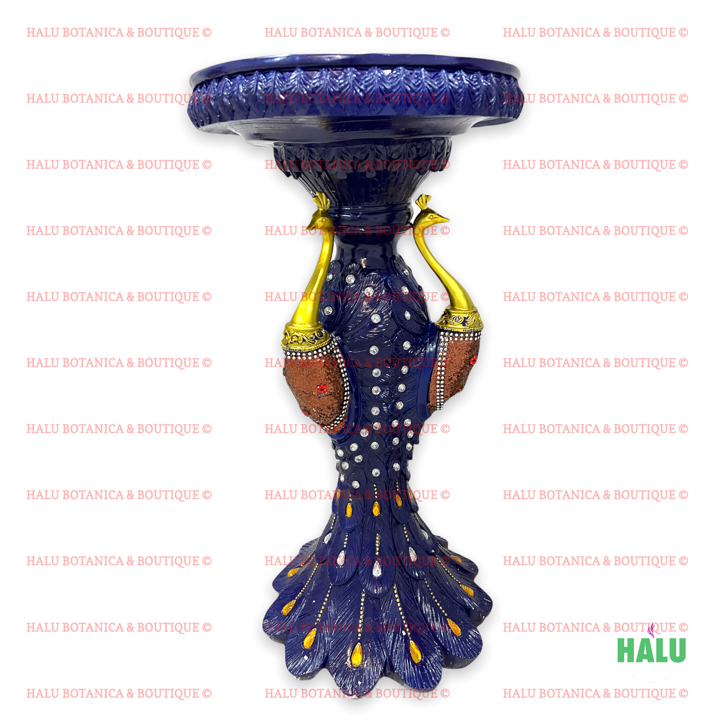 Pedestal Pavo Real Santos Orishas / Santeria Pedestal