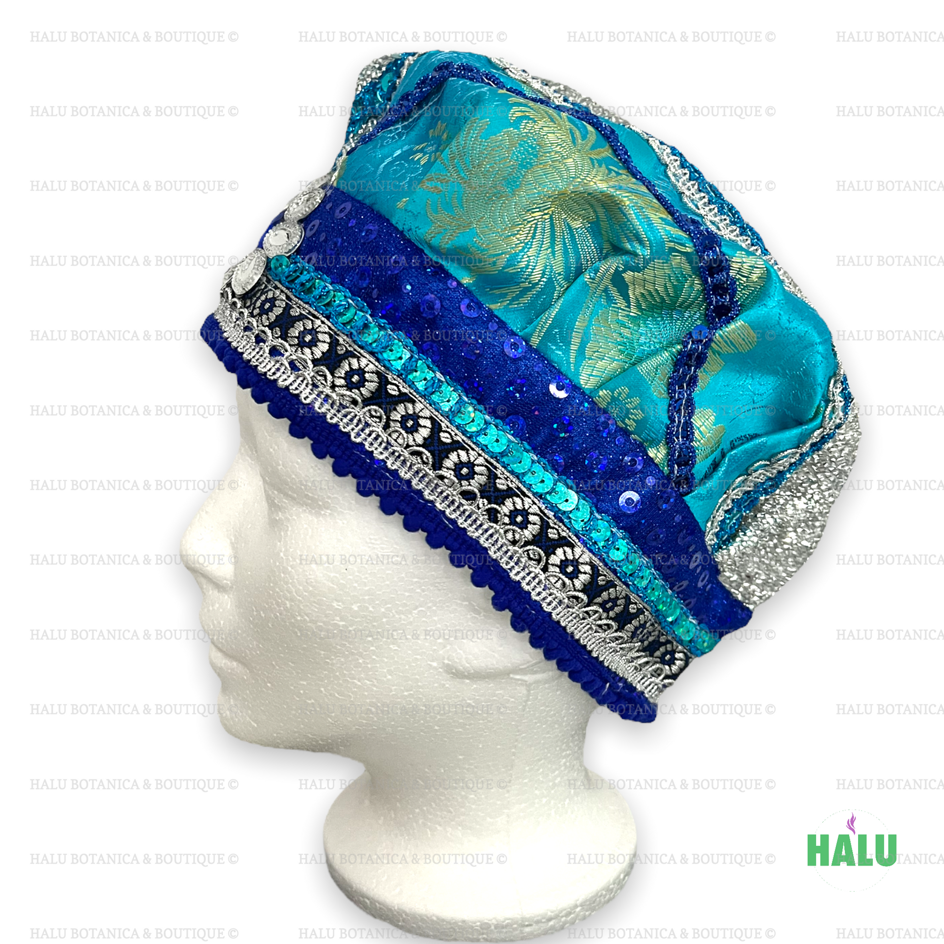 Gorro Yemaya/ Gorro Orisha Yemaya Brillante/ Santeria Osha