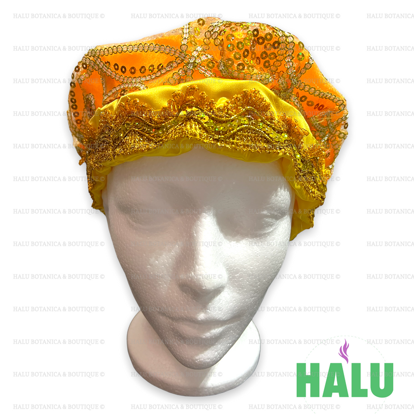 Gorro de Oshun/ Ochun Hat/ Santeria Quilla