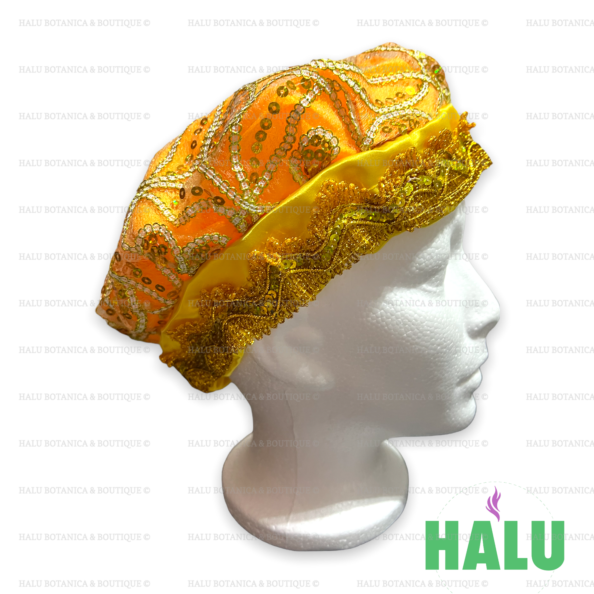 Gorro de Oshun/ Ochun Hat/ Santeria Quilla