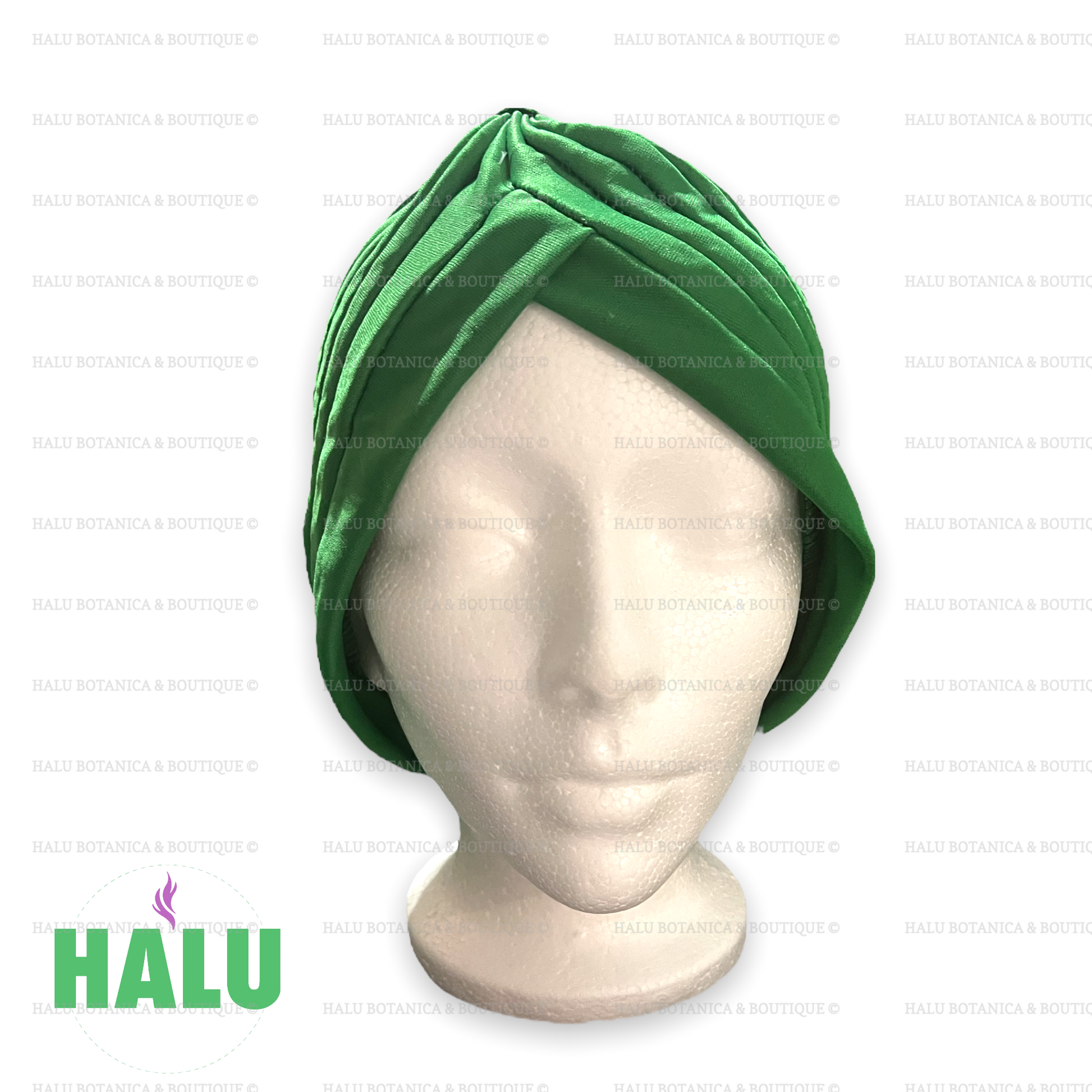 Turbante Quilla Verde/ Green Turban/ Gorro Iyawo Mujer/ Santeria