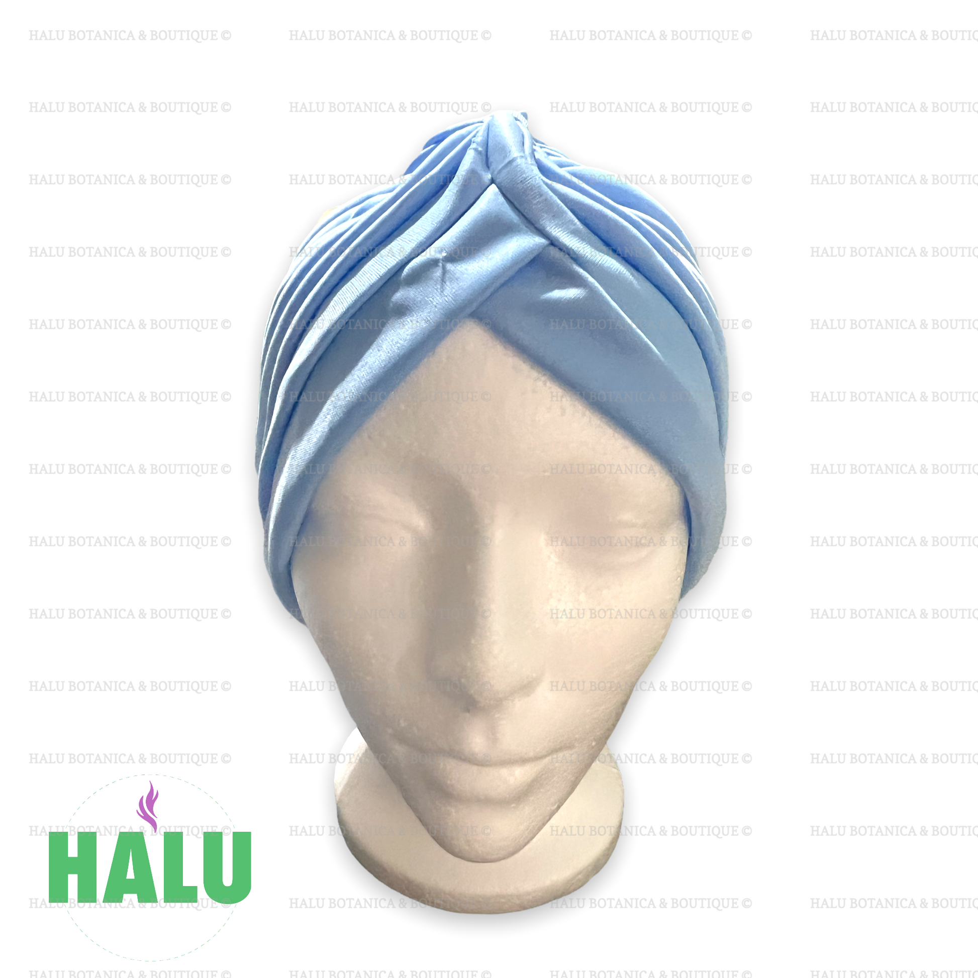 Turbante Quilla Azul Claro/ Light Blue Turban/ Gorro Iyawo Mujer/ Santeria