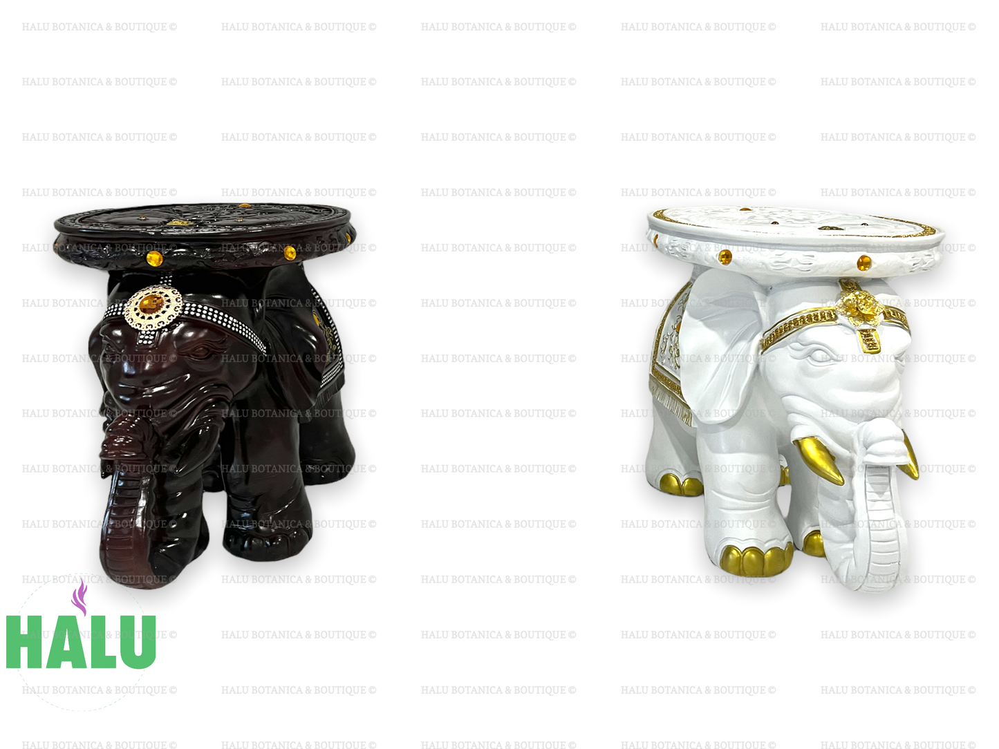 Base de Resina Elefante Blanco/ Elephant Table for Orula/ Santeria