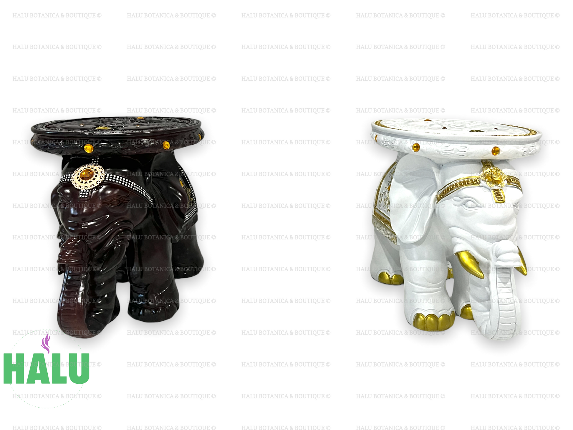 Base de Resina Elefante Blanco/ Elephant Table for Orula/ Santeria
