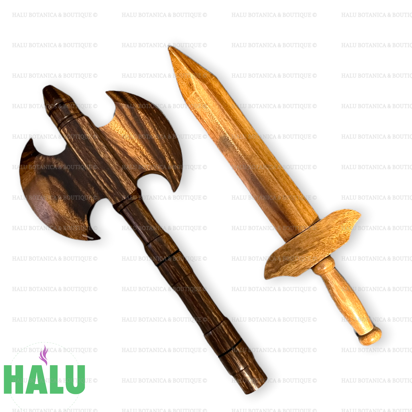 Combo Shango Wood Axe & Sword /Hacha y Espada Madera de Shango Combo