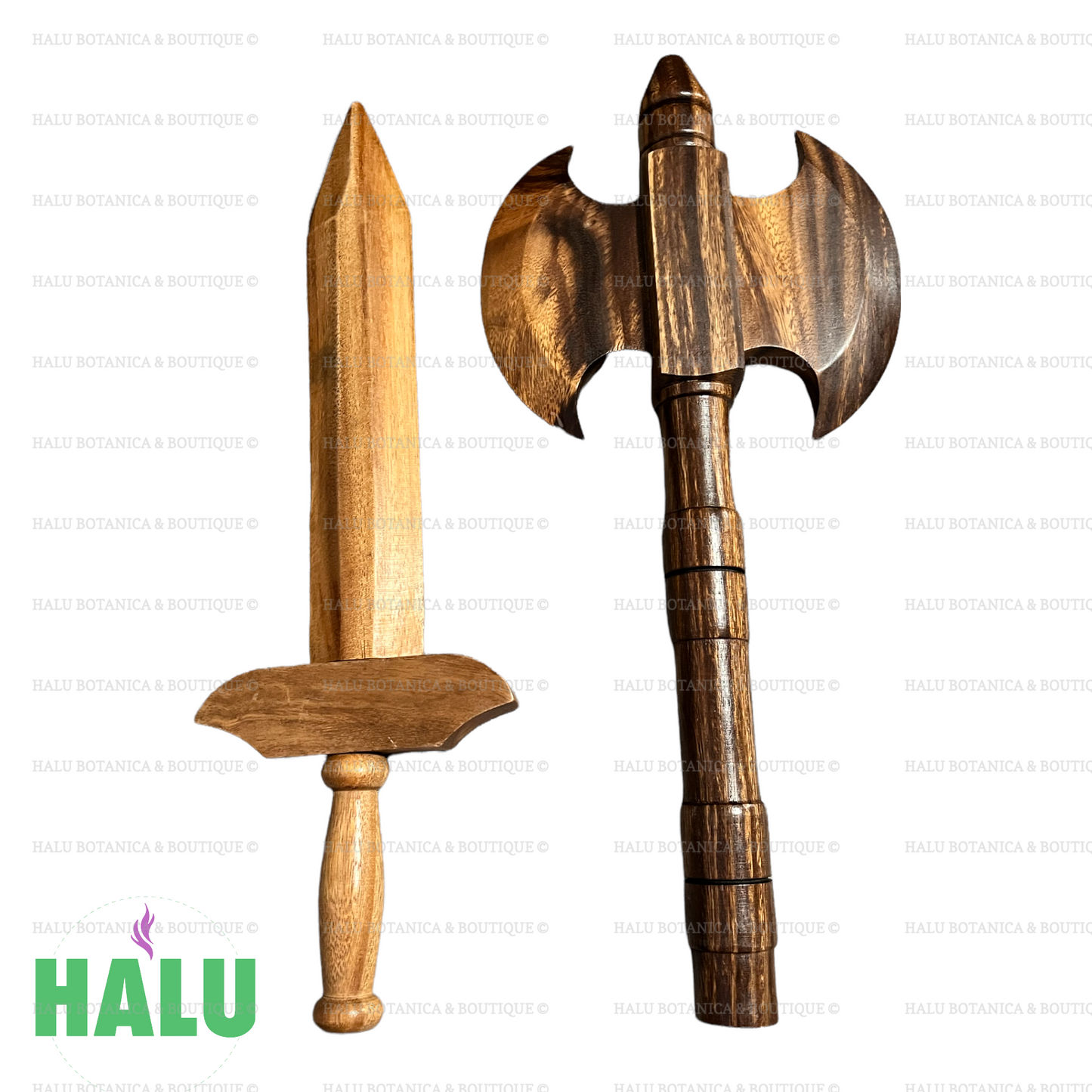 Combo Shango Wood Axe & Sword /Hacha y Espada Madera de Shango Combo