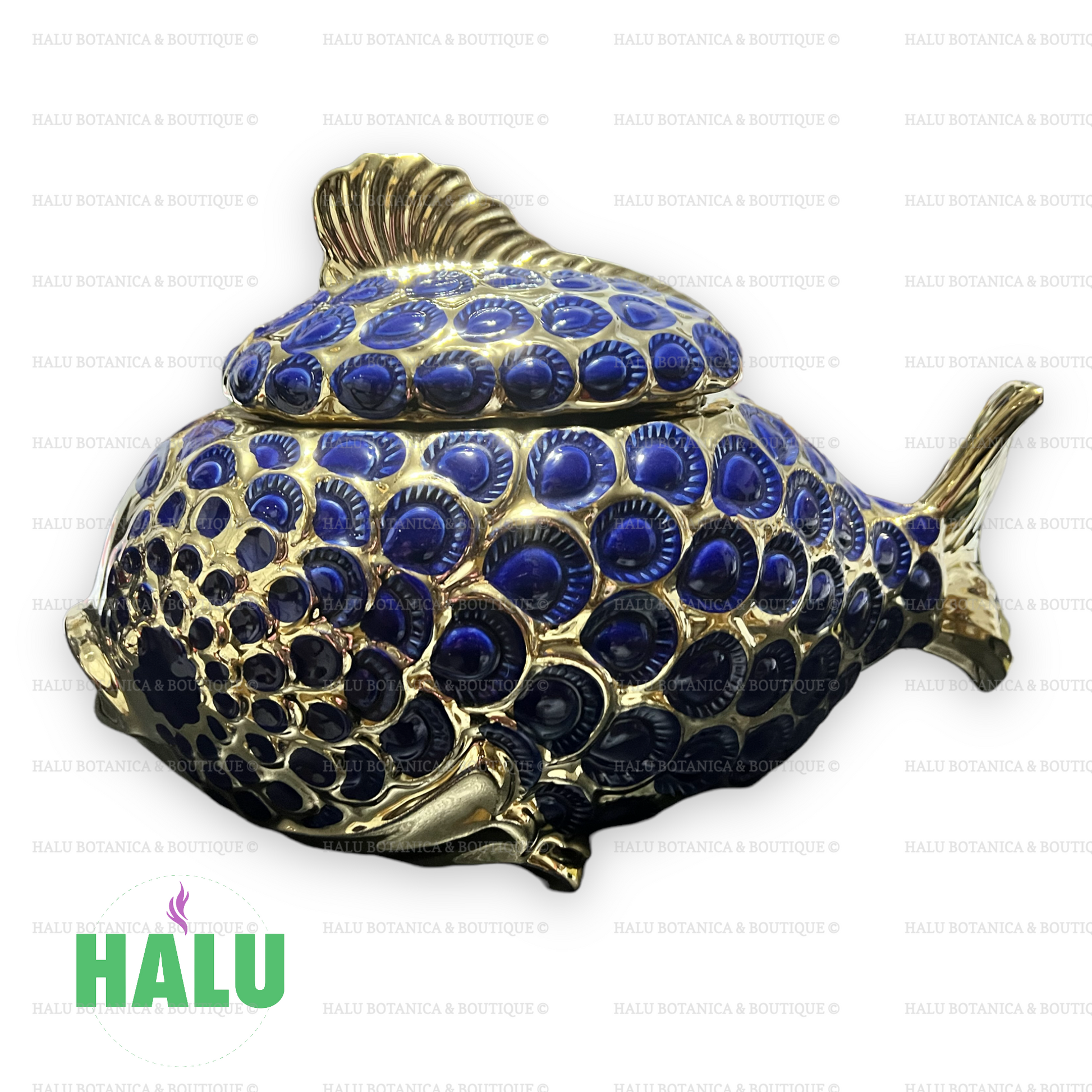 Sopera de Yemaya/ Inle Blue Fish Shaped Tureen/ Santeria Osha