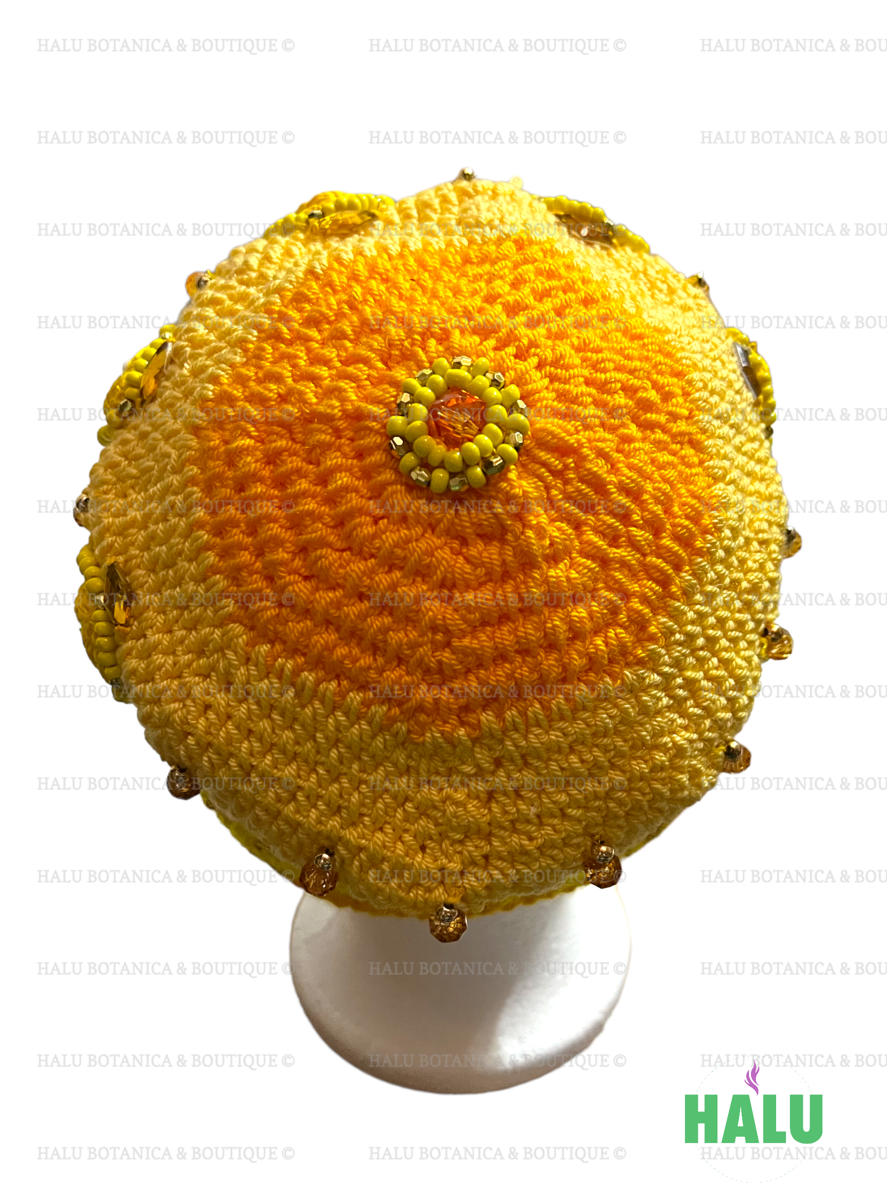 Gorro de punto Oshun / Gorro Oshun Tejido / Santeria Osha