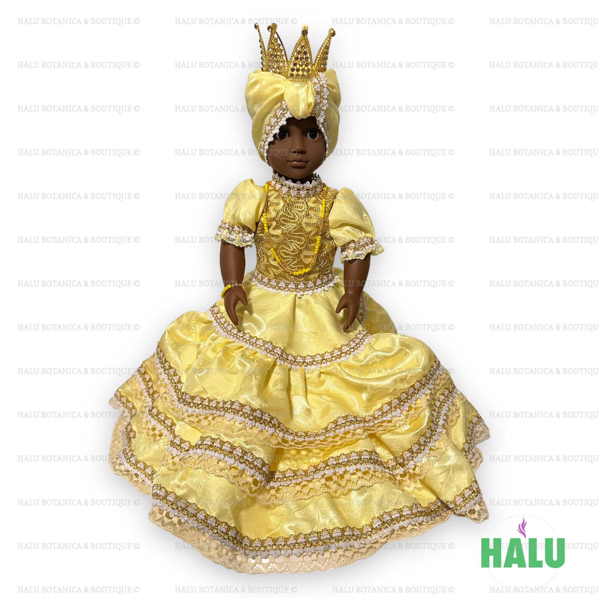 Muñeca Religiosa Oshun con Corona/ Oshun Religious Doll with Crown/Santeria