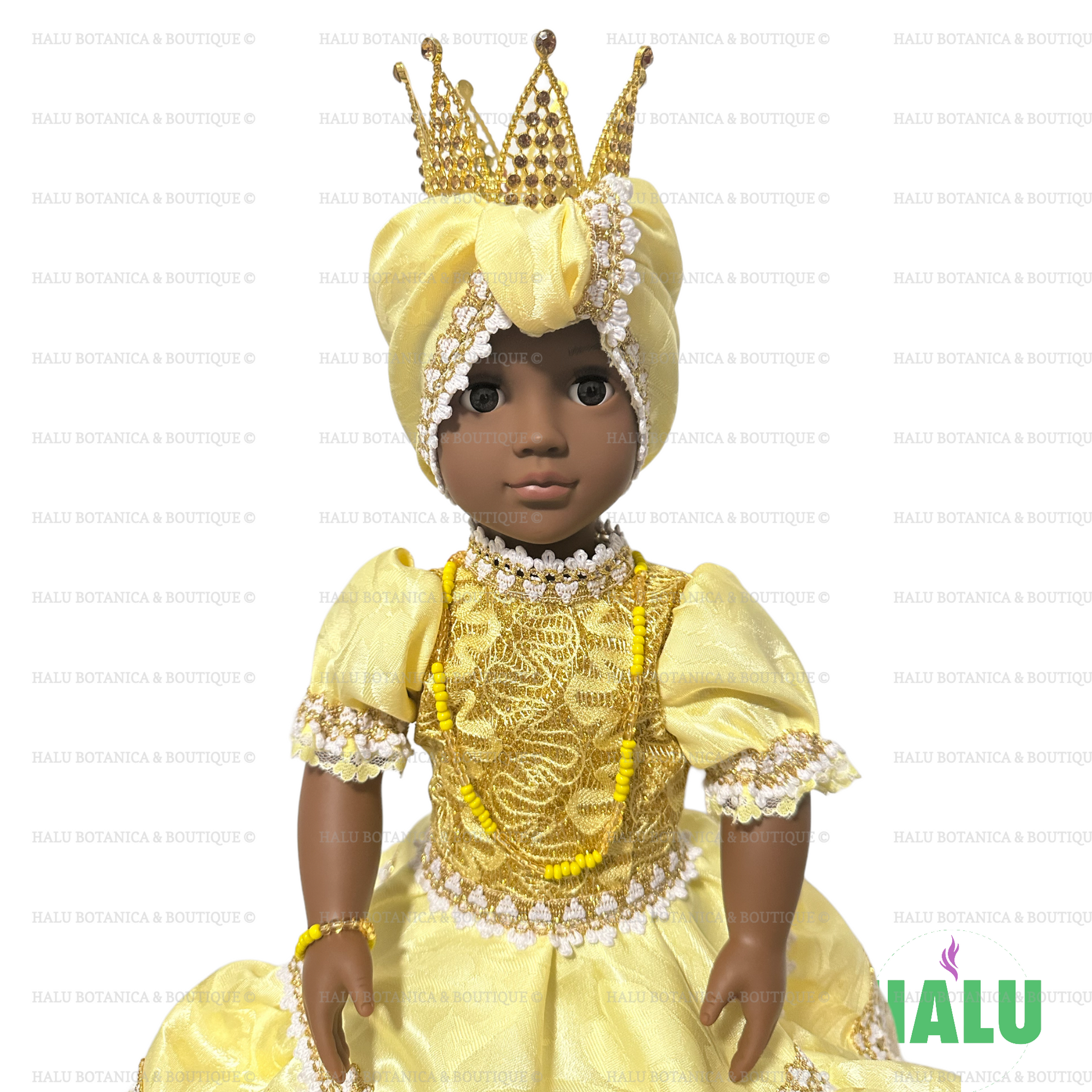 Muñeca Religiosa Oshun con Corona/ Oshun Religious Doll with Crown/Santeria