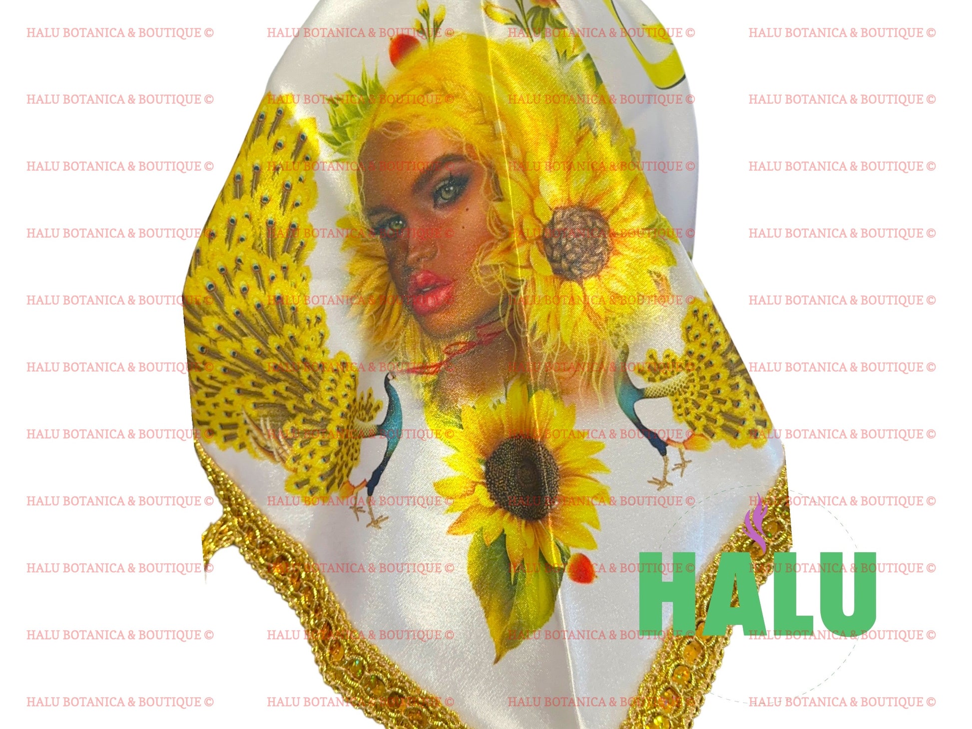 Quilla De Oshun en Satin/ Ochun Satin Bandana/ Santeria