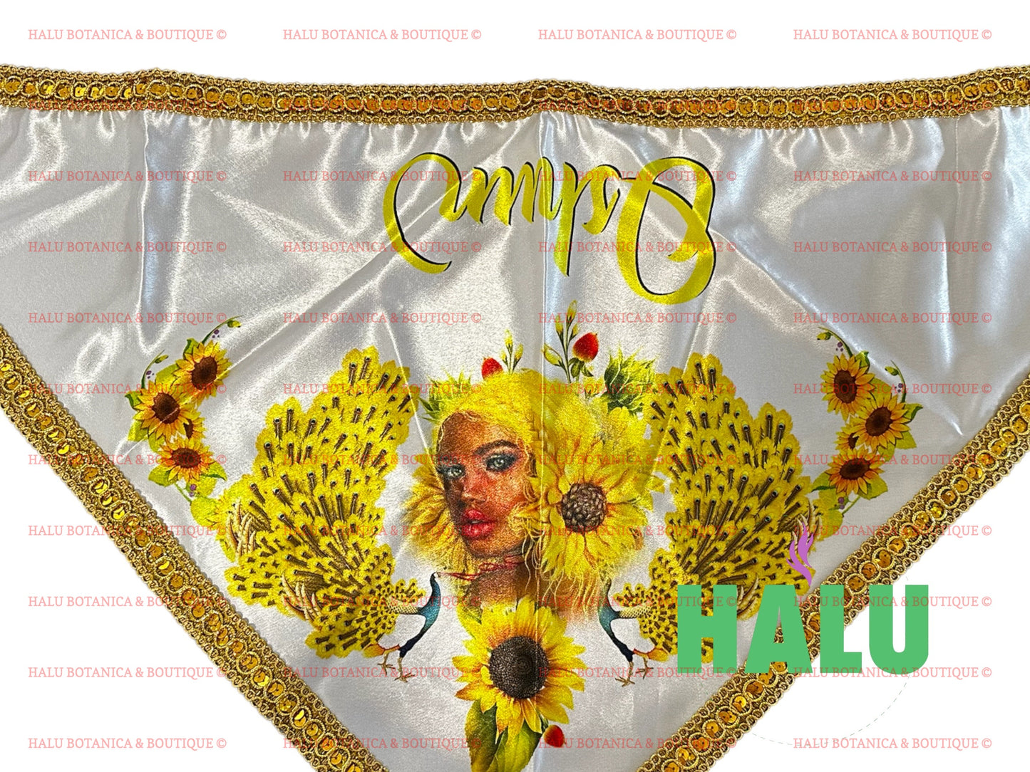 Quilla De Oshun en Satin/ Ochun Satin Bandana/ Santeria