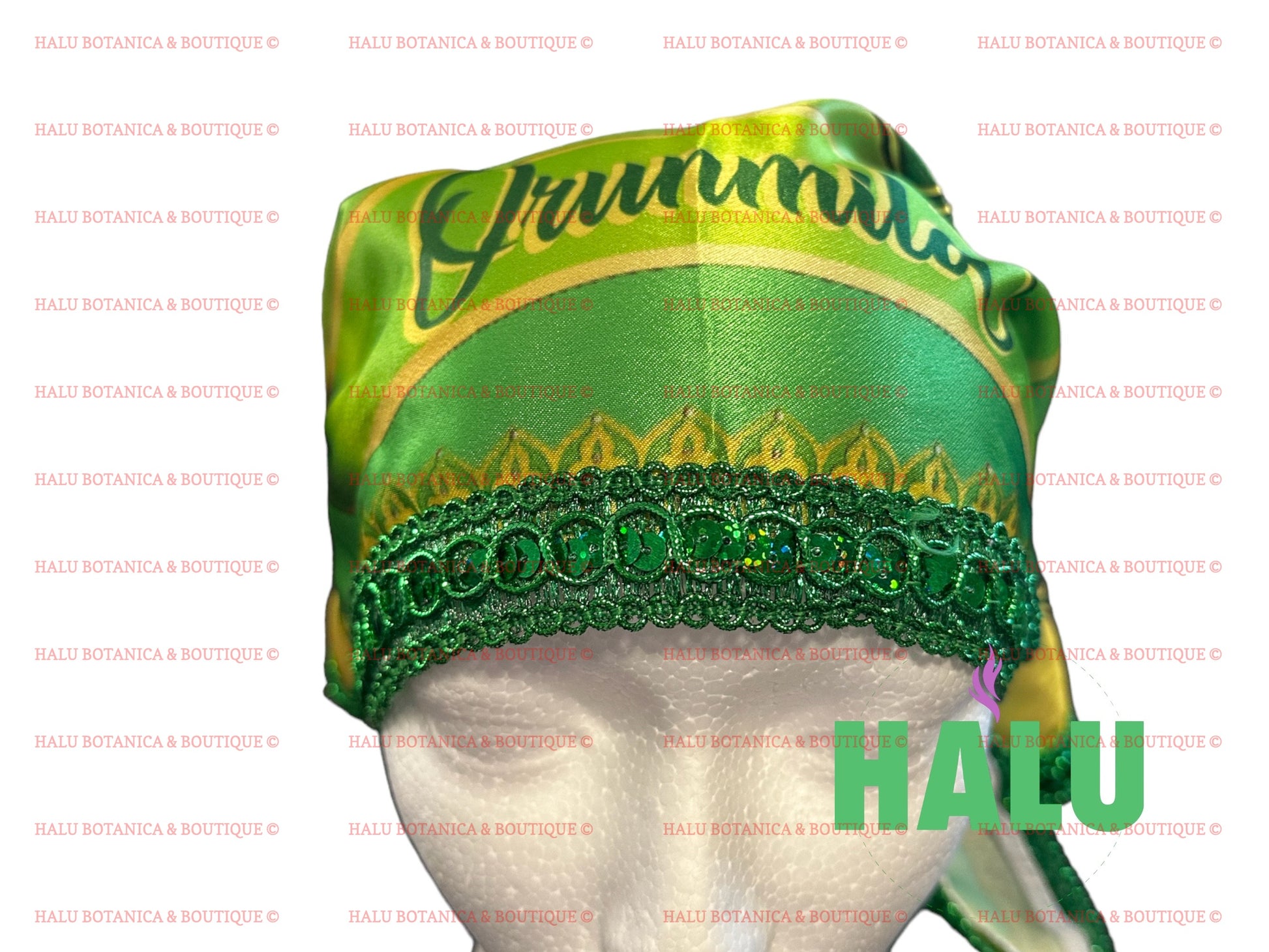 Quilla De Orunmila en Satin/ Orunmila Satin Bandana/ Santeria