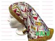 Quilla Gitana Cartas/ Gypsy Satin Bandana/ Santeria