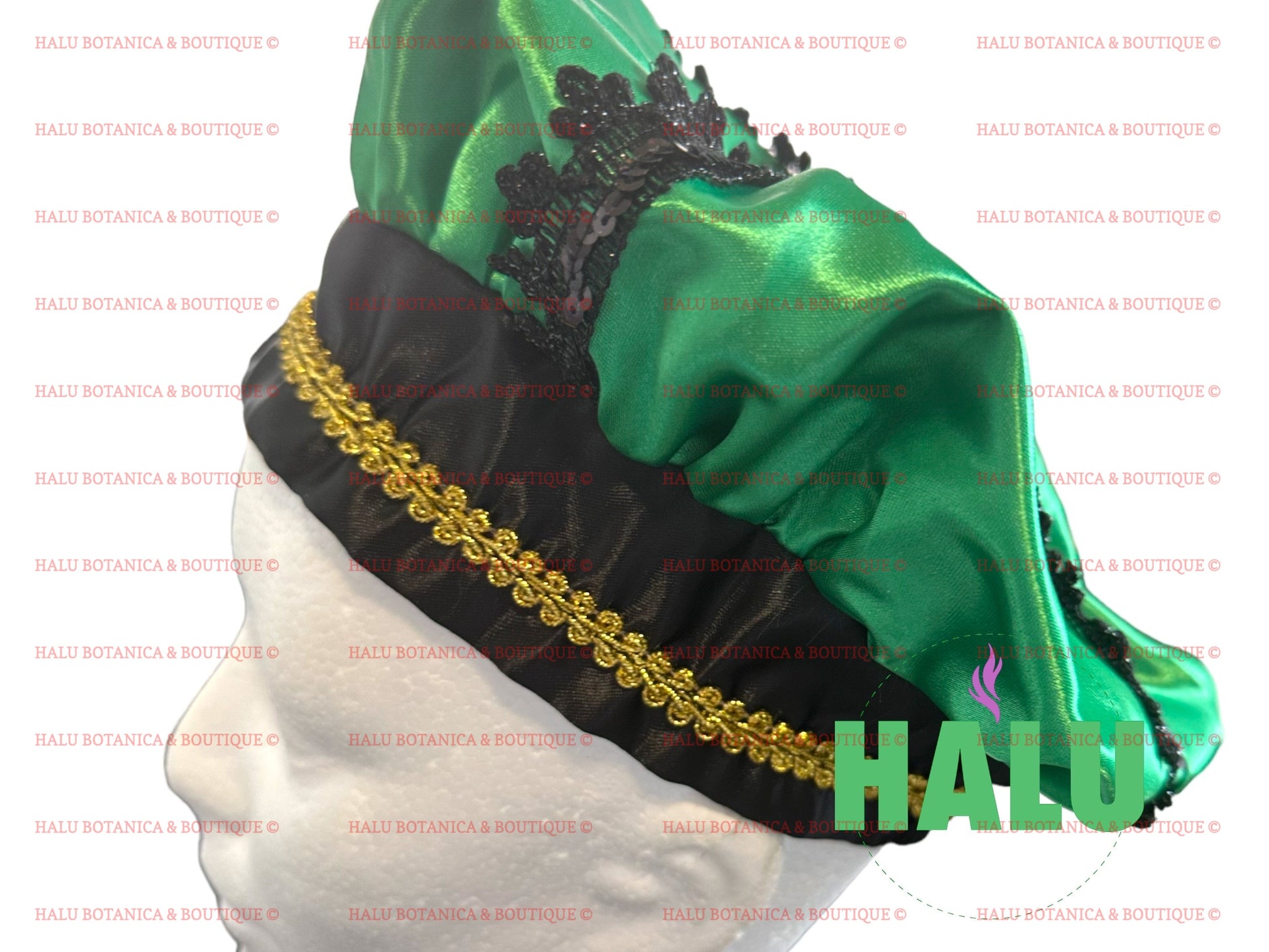 Ogun Hat Green/ Gorro Ogun / Santeria Osha