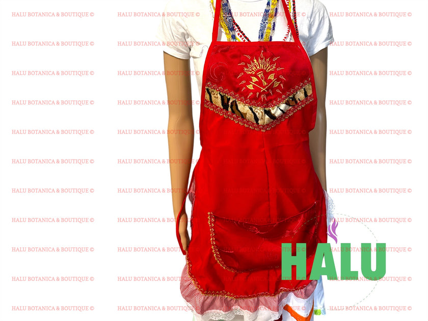 Set Delantal y Quilla Shango Tambor/Set Apron and Bandana for Shango/Santeria