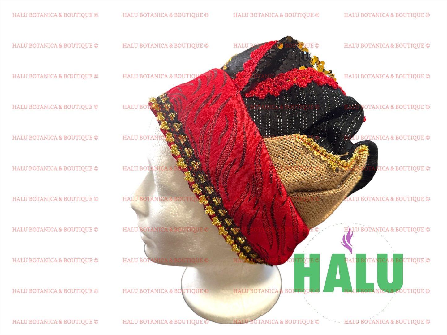 Sombrero Elegua Rayas/ Gorro Elegua/ Santería Osha