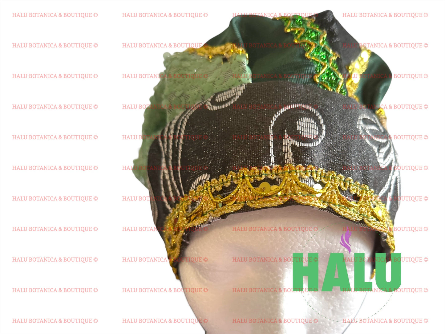 Ogun Hat brilloso/ Gorro Ogun / Santeria Osha