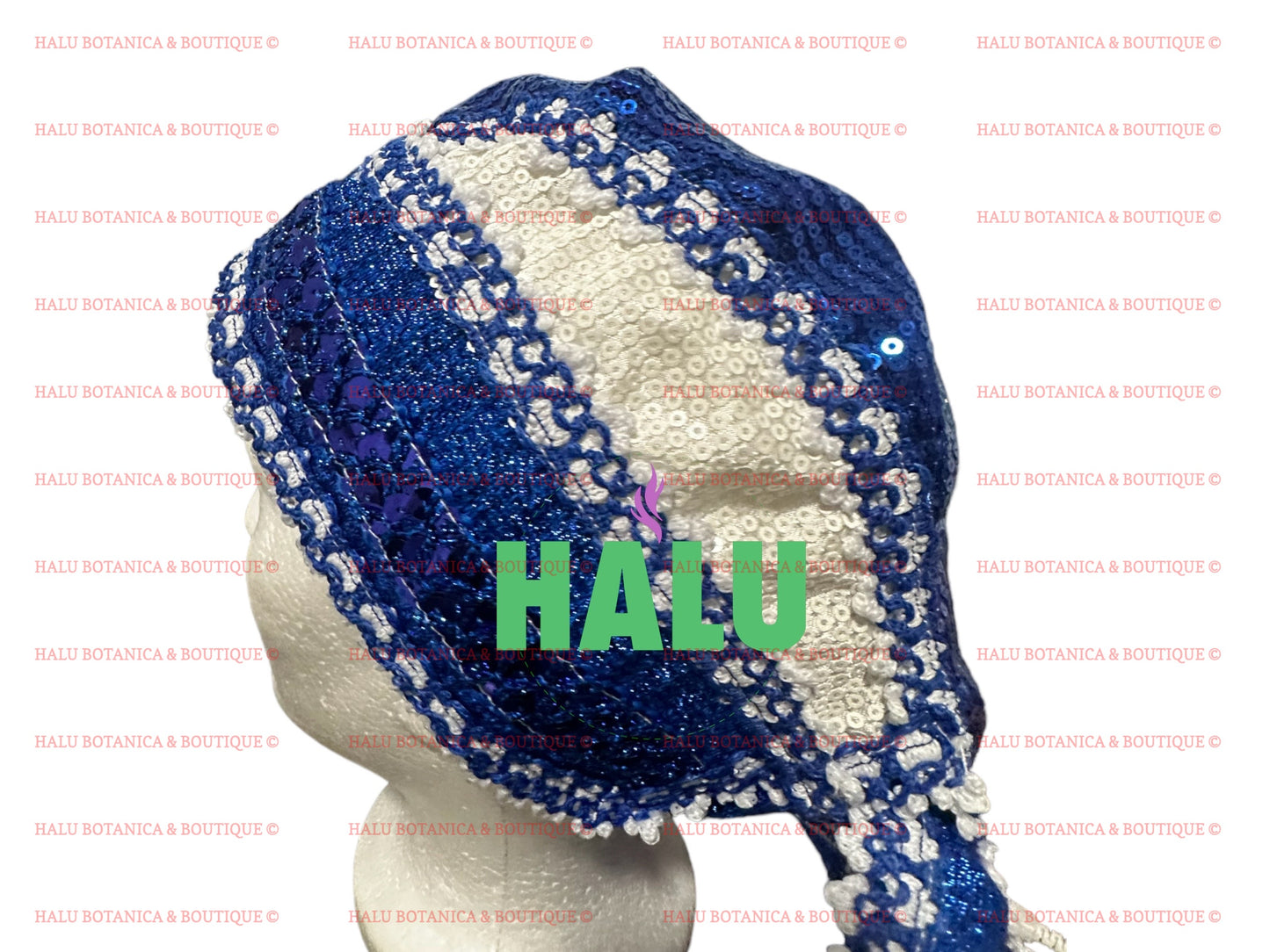 Yemaya Quilla/ Gorro Bandana Yemaya Blue White/ Santeria Quillas