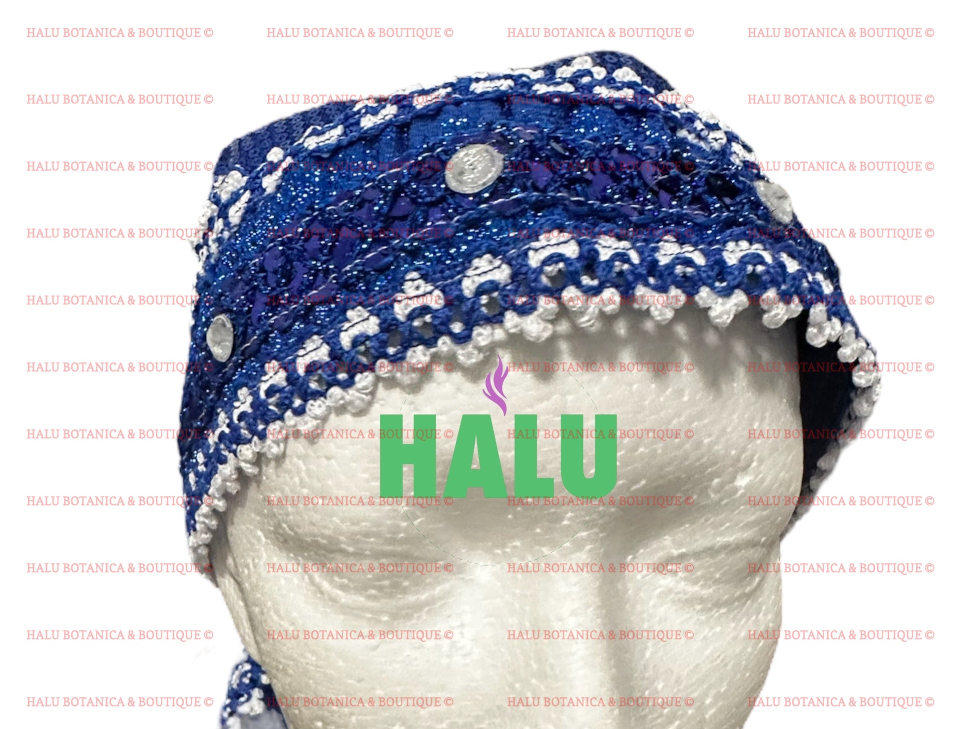 Yemaya Quilla/ Gorro Bandana Yemaya Blue White/ Santeria Quillas