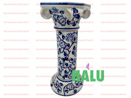 Pedestal / Base De Porcelana Para Santos Yemaya Olokun / Santeria Olocun Pedestal