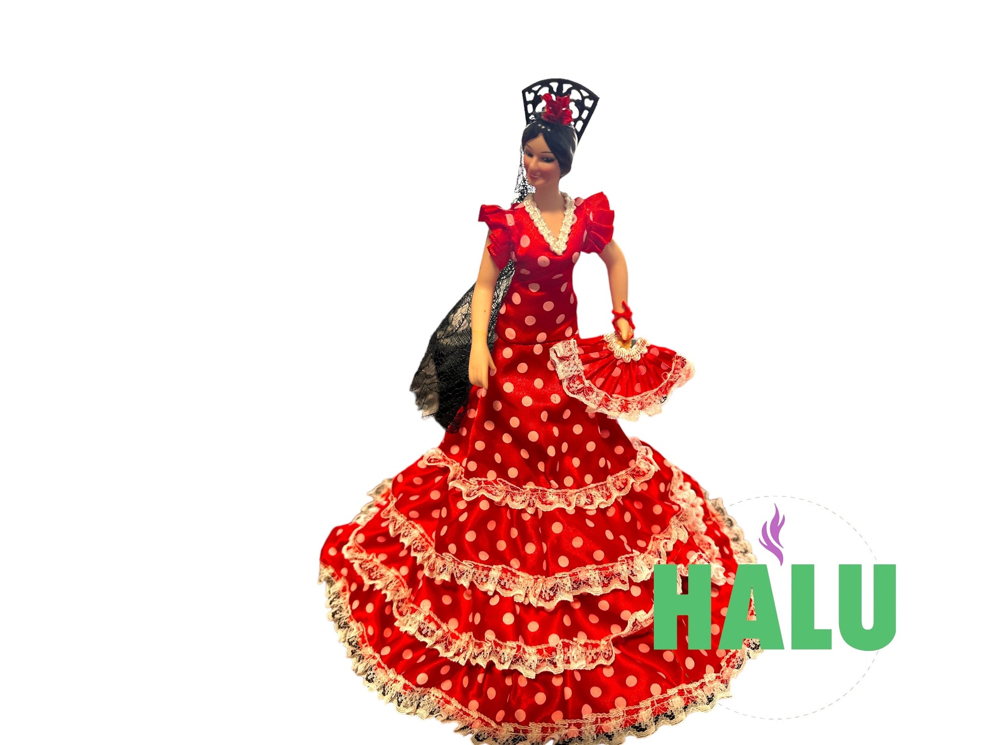 Muñeca Religiosa Gitana de Ceramica/ Ceramic Gypsy Religious Doll/ Santeria/ Espiritismo