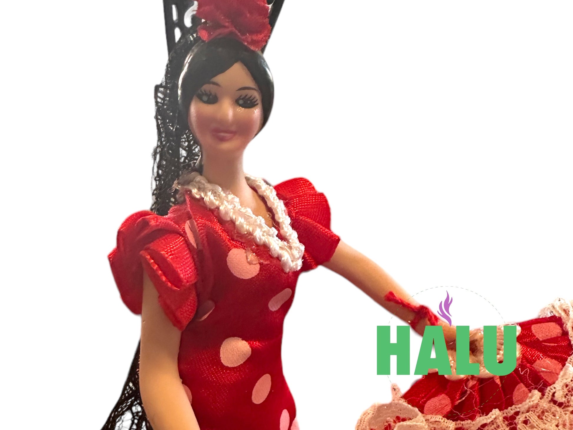 Muñeca Religiosa Gitana de Ceramica/ Ceramic Gypsy Religious Doll/ Santeria/ Espiritismo