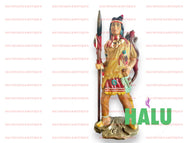 12” Indian Statue Lance/ Indio Aguila con Lanza Estatua