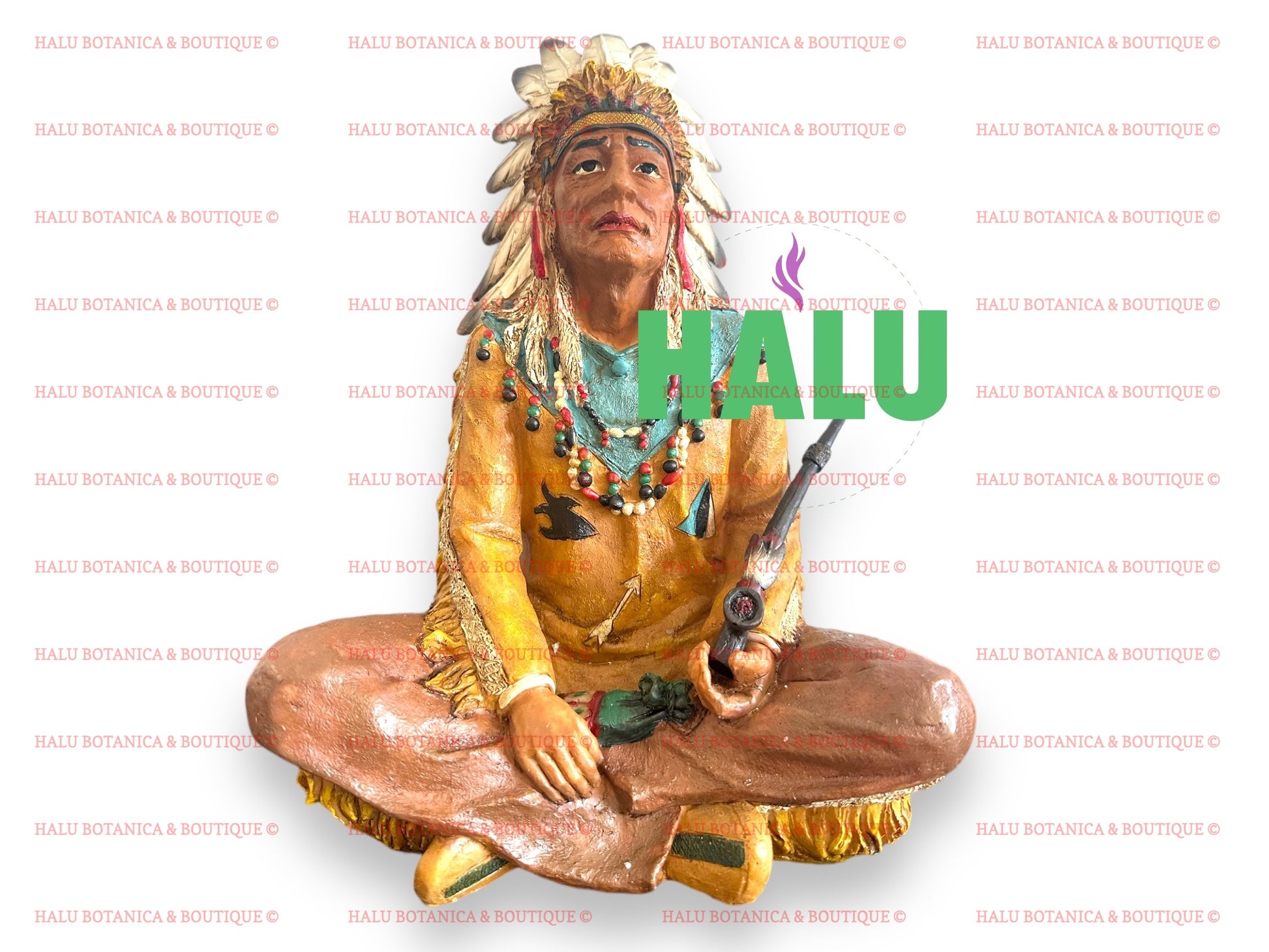 11” Indian Statue/ Indio Sentado Estatua