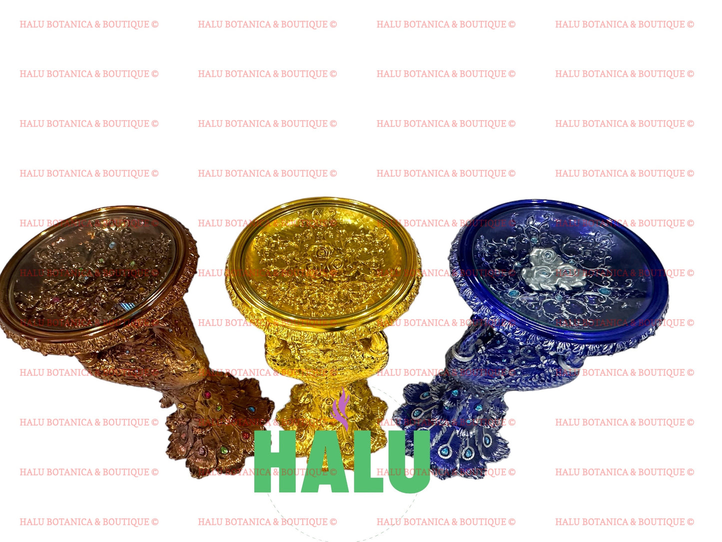 Pavo Real Pedestales para Santo/ Pedestal para Orishas Soperas/ Santeria IFA