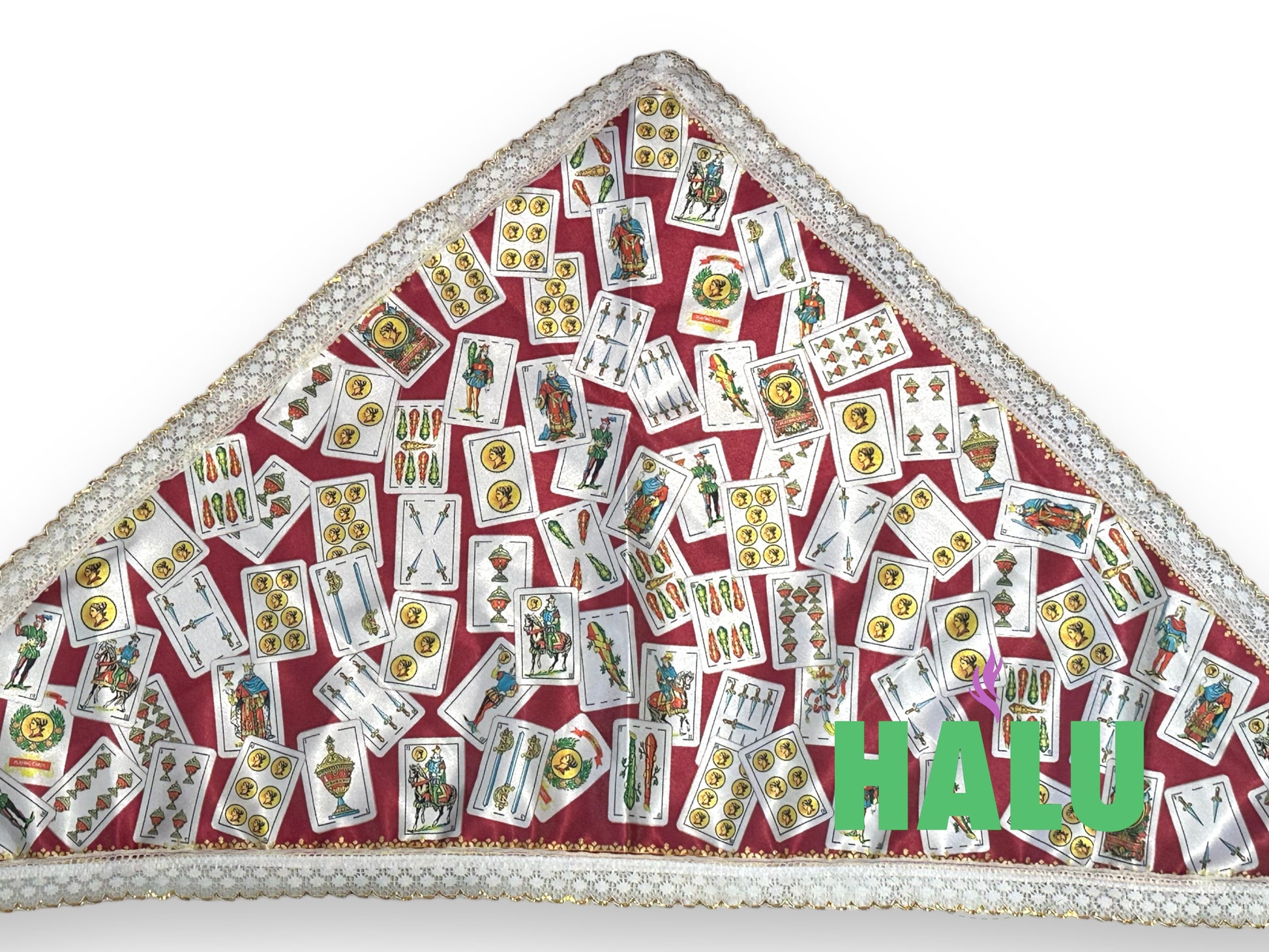 Quilla Gitana Cartas/ Gypsy Satin Bandana/ Santeria