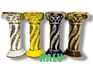 Pedestal Diseño de Petalos/ Base De Porcelana Para Santos / Santeria Pedestal
