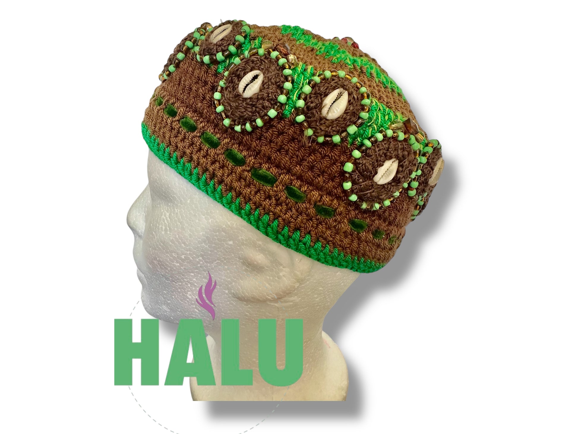 Knitted Orula Nigeriano Hat/ Gorro Orunmila Tejido / Santeria Osha