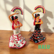 Muñeca Religiosa Gitana de Porcelana/ Gypsy Religious Doll with Fan/ Santeria/ Espiritismo