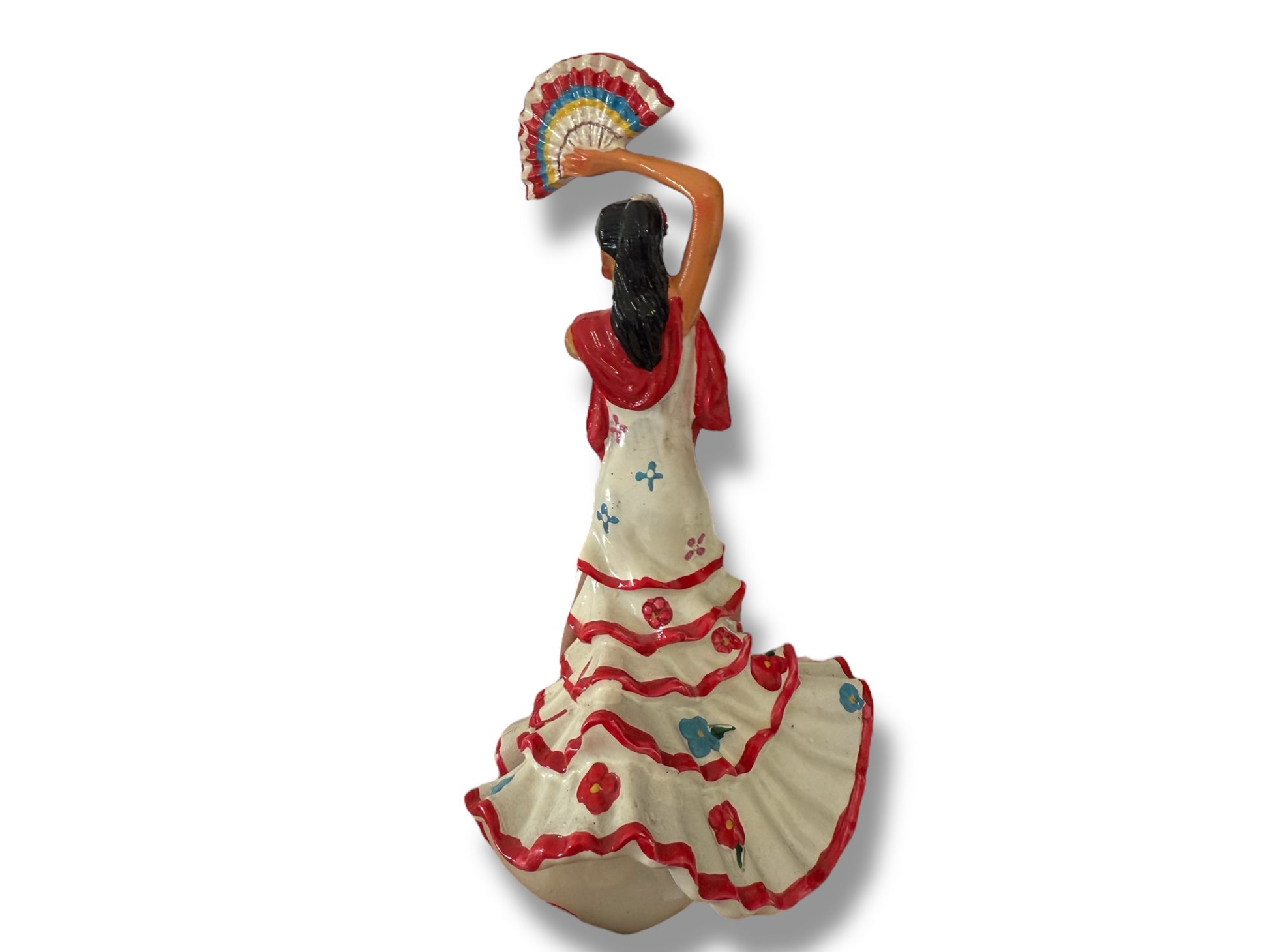 Muñeca Religiosa Gitana de Porcelana/ Gypsy Religious Doll with Fan/ Santeria/ Espiritismo