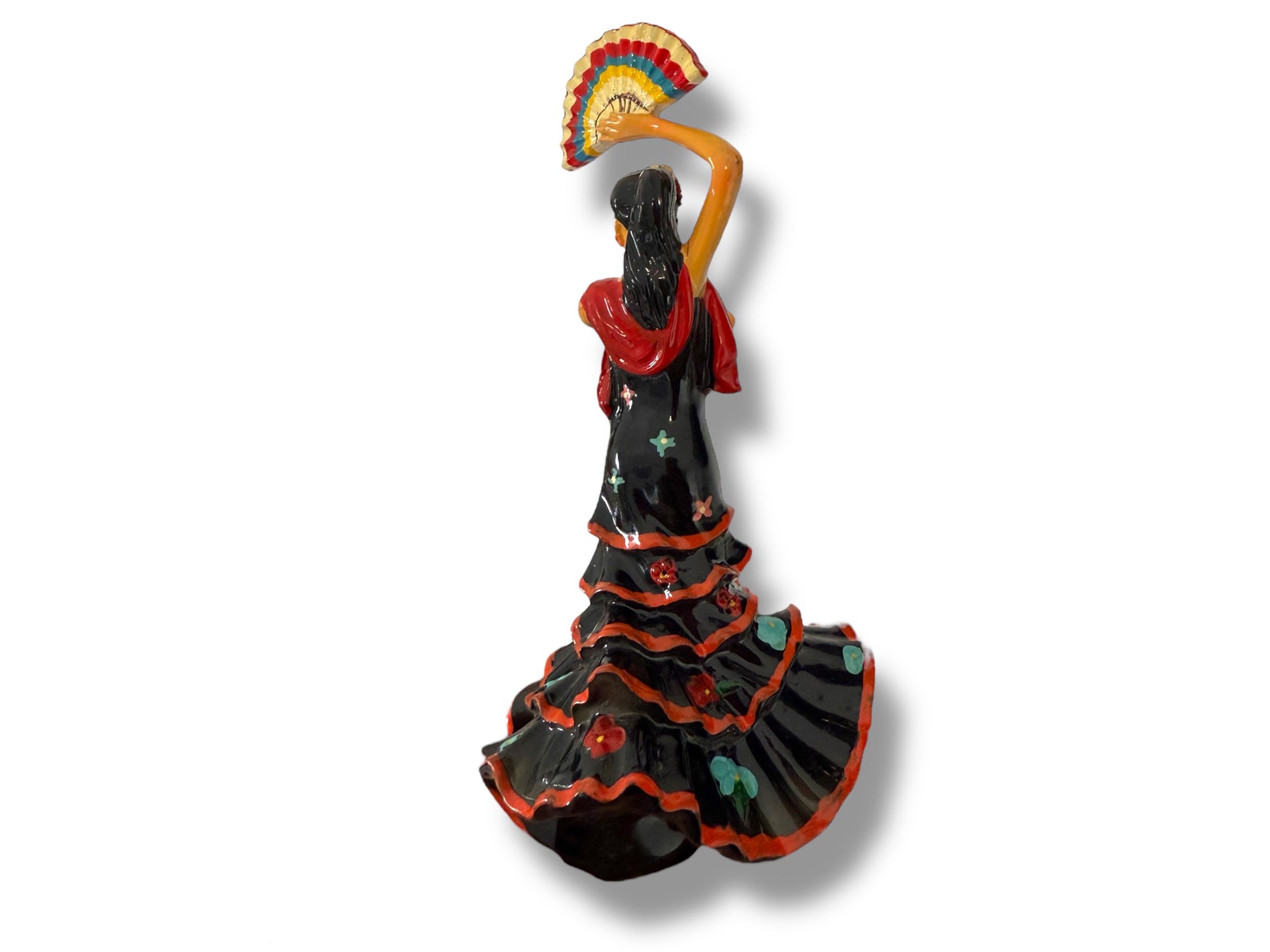 Muñeca Religiosa Gitana de Porcelana/ Gypsy Religious Doll with Fan/ Santeria/ Espiritismo