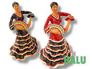 Muñeca Religiosa Gitana Porcelana con Abanico/ Gypsy Religious Doll with Fan/ Santeria/ Espiritismo