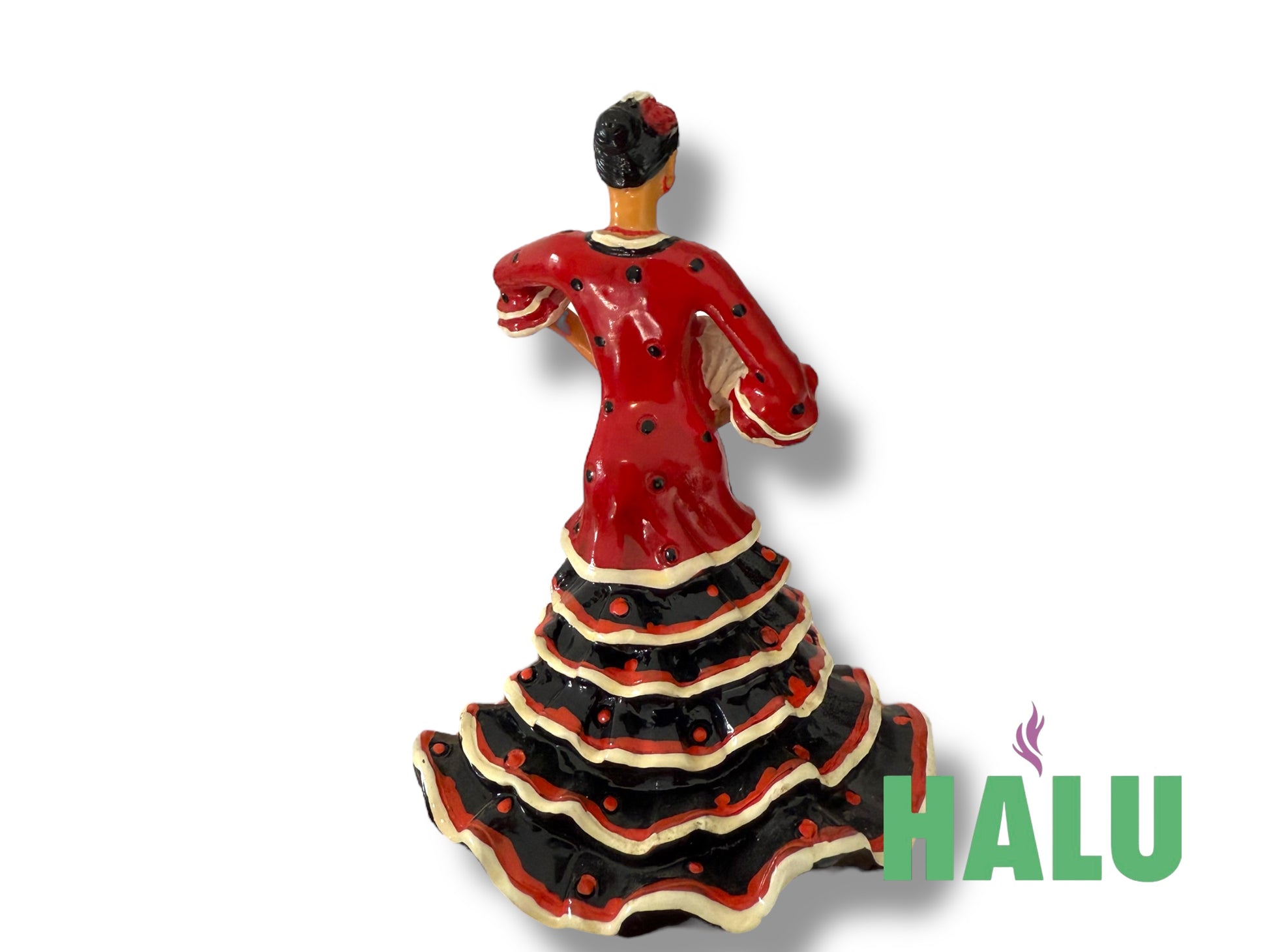Muñeca Religiosa Gitana Porcelana con Abanico/ Gypsy Religious Doll with Fan/ Santeria/ Espiritismo
