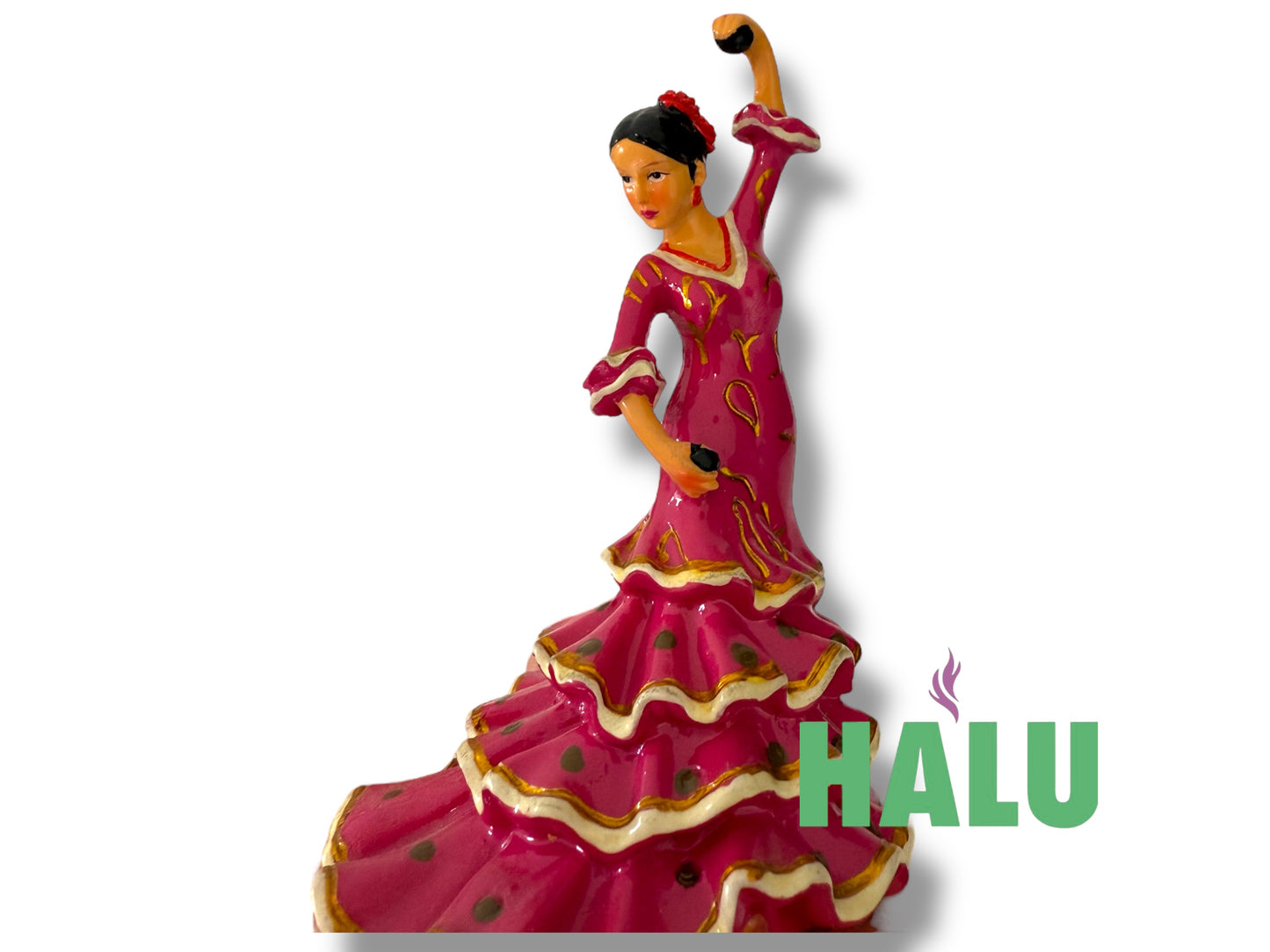 Muñeca Religiosa Gitana Porcelana con Castańuelas/ Gypsy Religious Doll/ Santeria/ Espiritismo