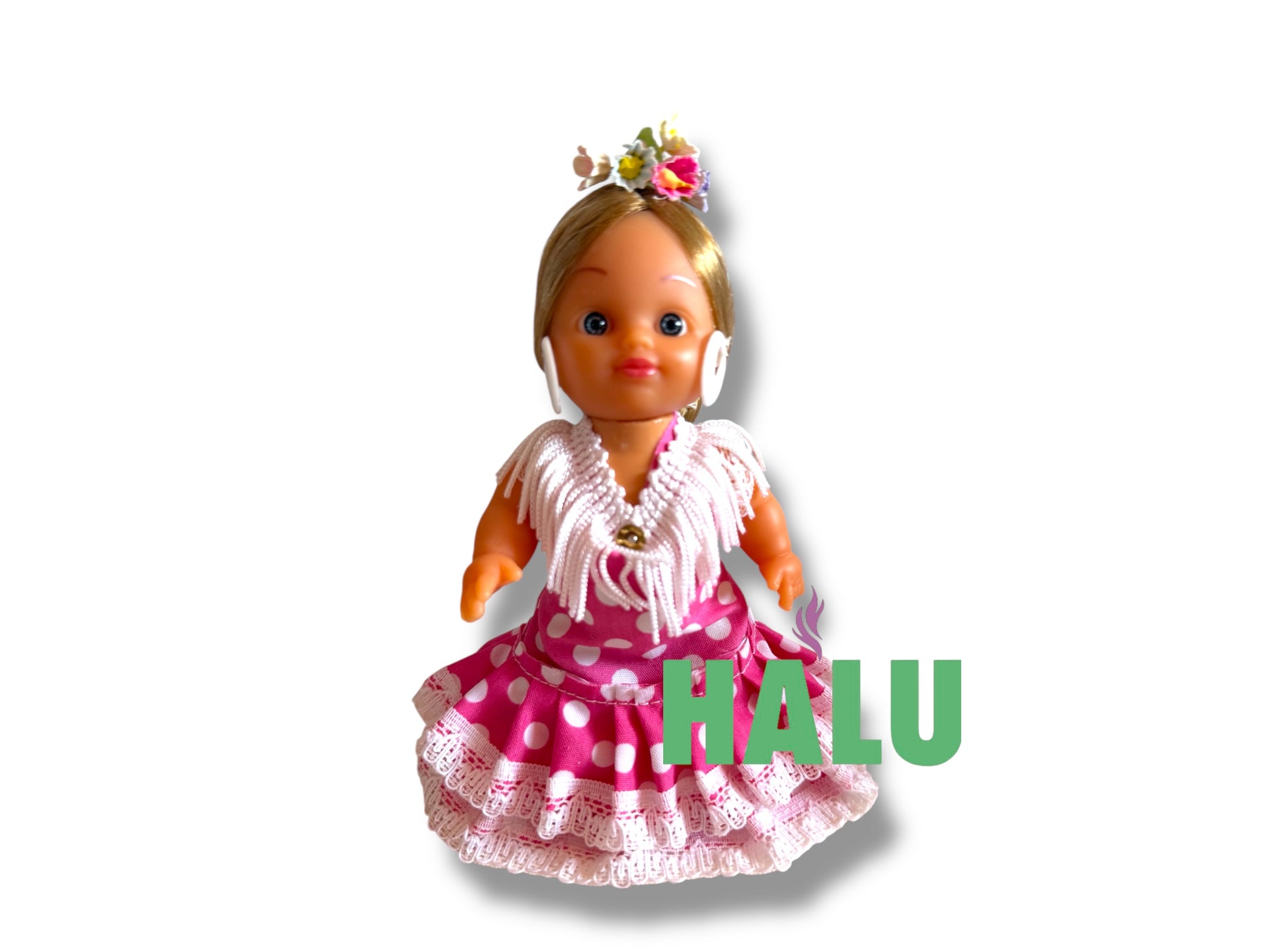 Muñeca Religiosa Gitana de Plastico/ Small Gypsy Religious Doll Plastic/ Santeria/ Espiritismo