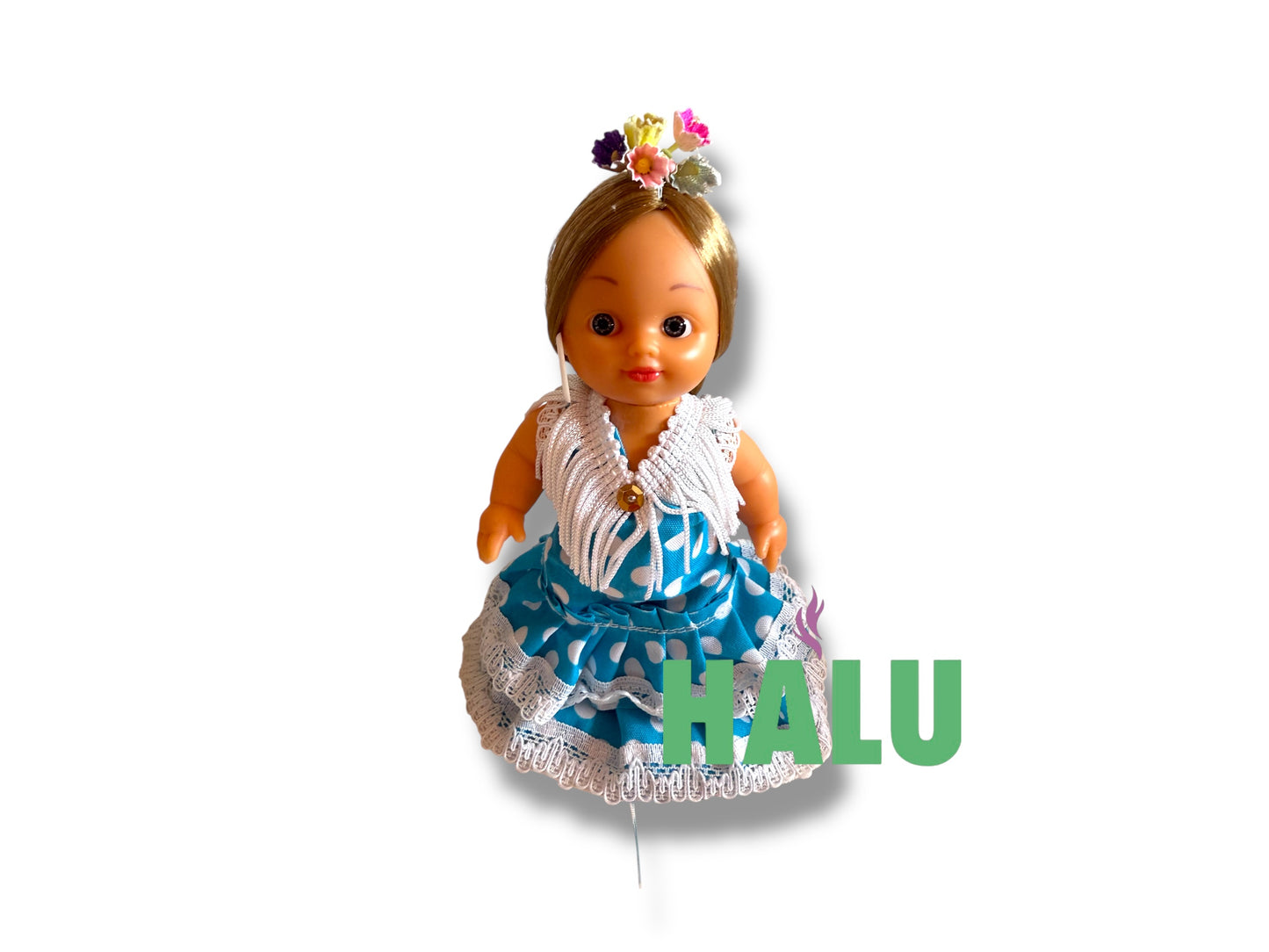 Muñeca Religiosa Gitana de Plastico/ Small Gypsy Religious Doll Plastic/ Santeria/ Espiritismo