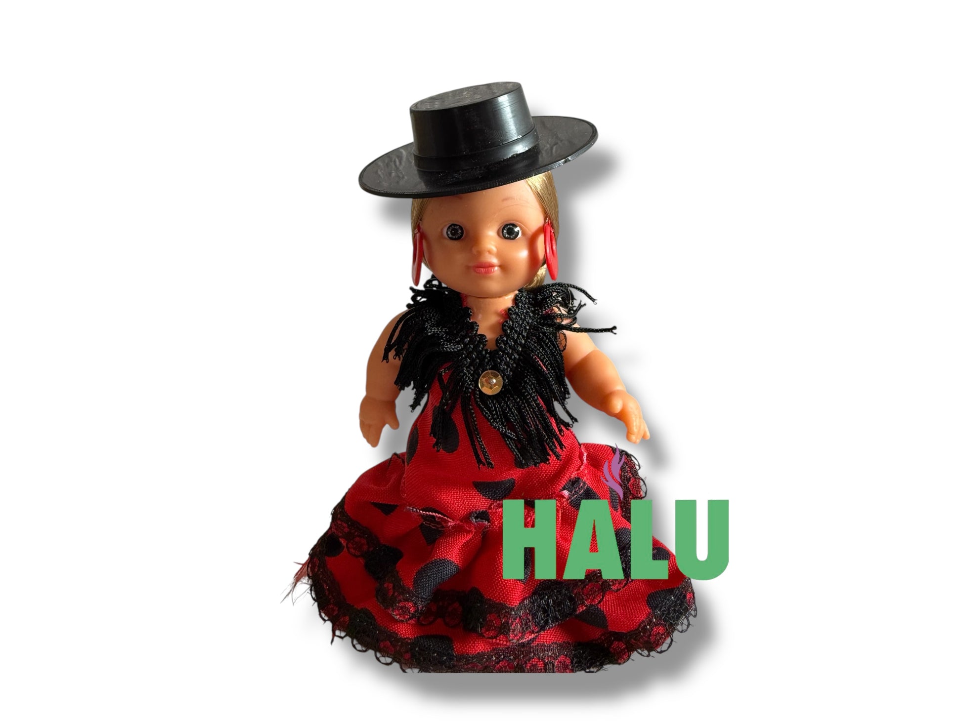 Muñeca Religiosa Gitana de Plastico/ Small Gypsy Religious Doll Plastic/ Santeria/ Espiritismo