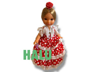 9.5” Muñeca Religiosa Gitana de Plastico/ Gypsy Religious Doll Plastic/ Santeria/ Espiritismo