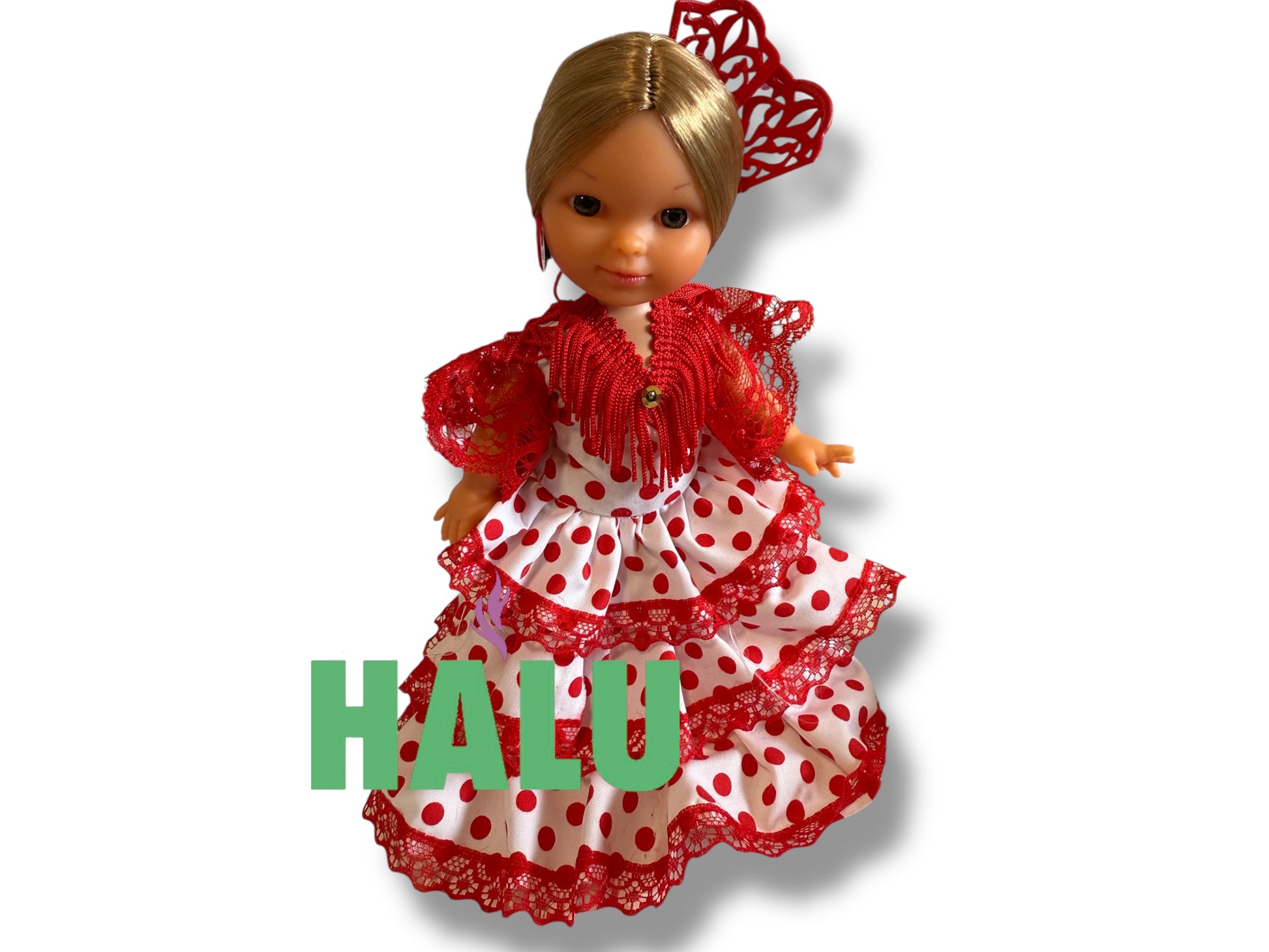 9.5” Muñeca Religiosa Gitana de Plastico/ Gypsy Religious Doll Plastic/ Santeria/ Espiritismo
