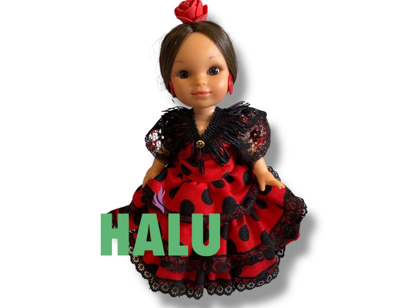 9.5” Muñeca Religiosa Gitana de Plastico/ Gypsy Religious Doll Plastic/ Santeria/ Espiritismo