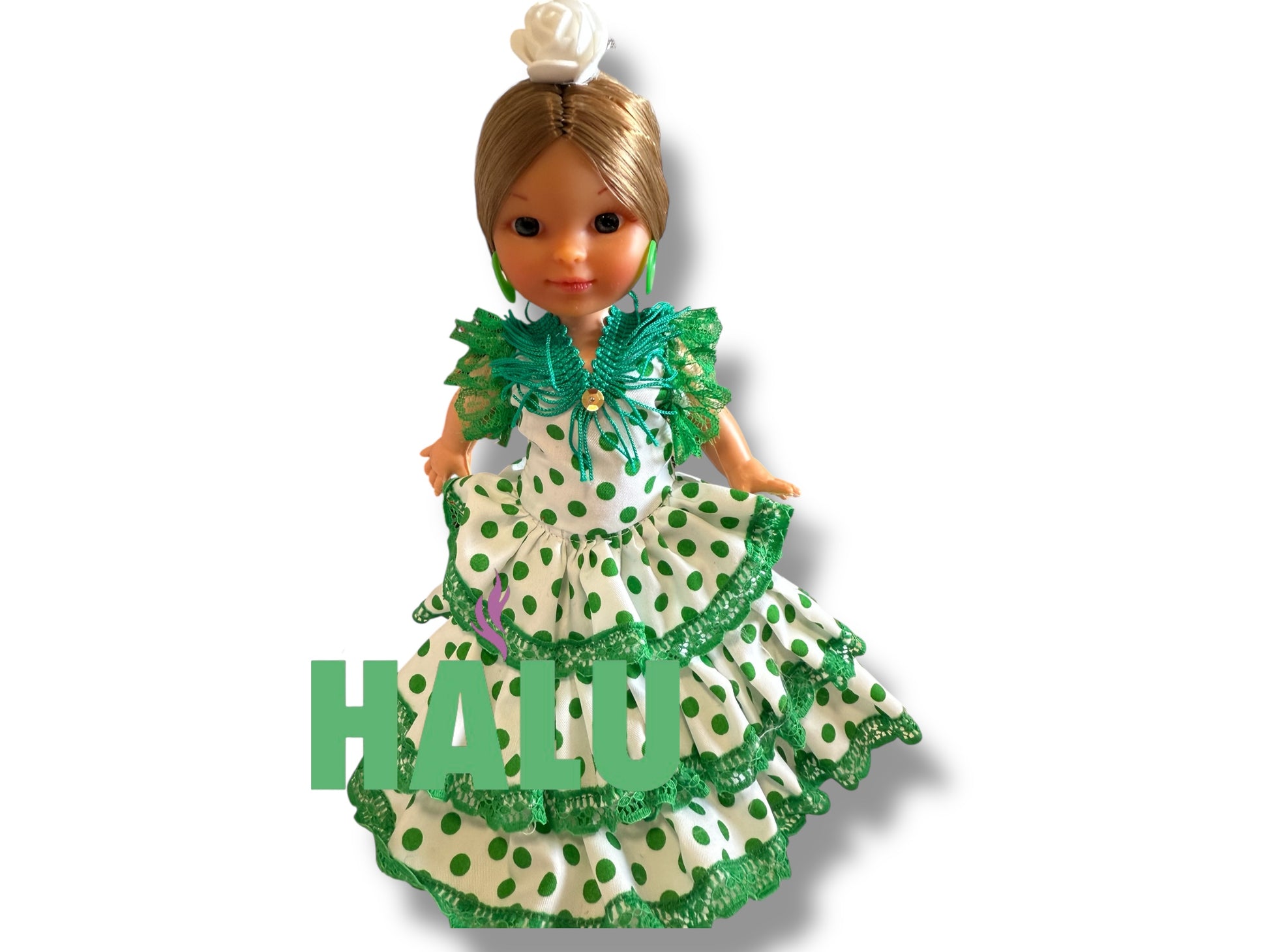 9.5” Muñeca Religiosa Gitana de Plastico/ Gypsy Religious Doll Plastic/ Santeria/ Espiritismo
